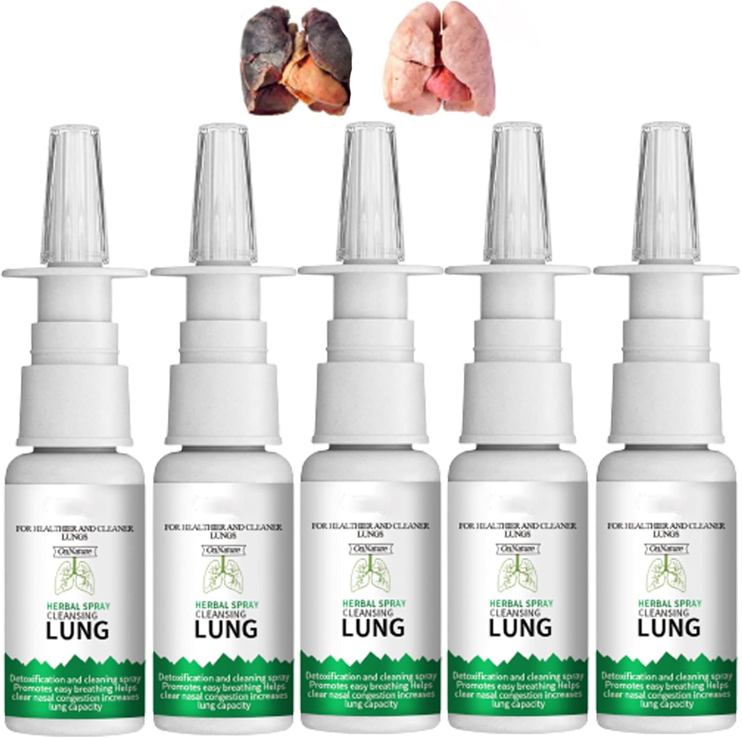 Onnature Organic Herbal Lung Cleanse & Repair Nasal Spray Pro, Herbal
