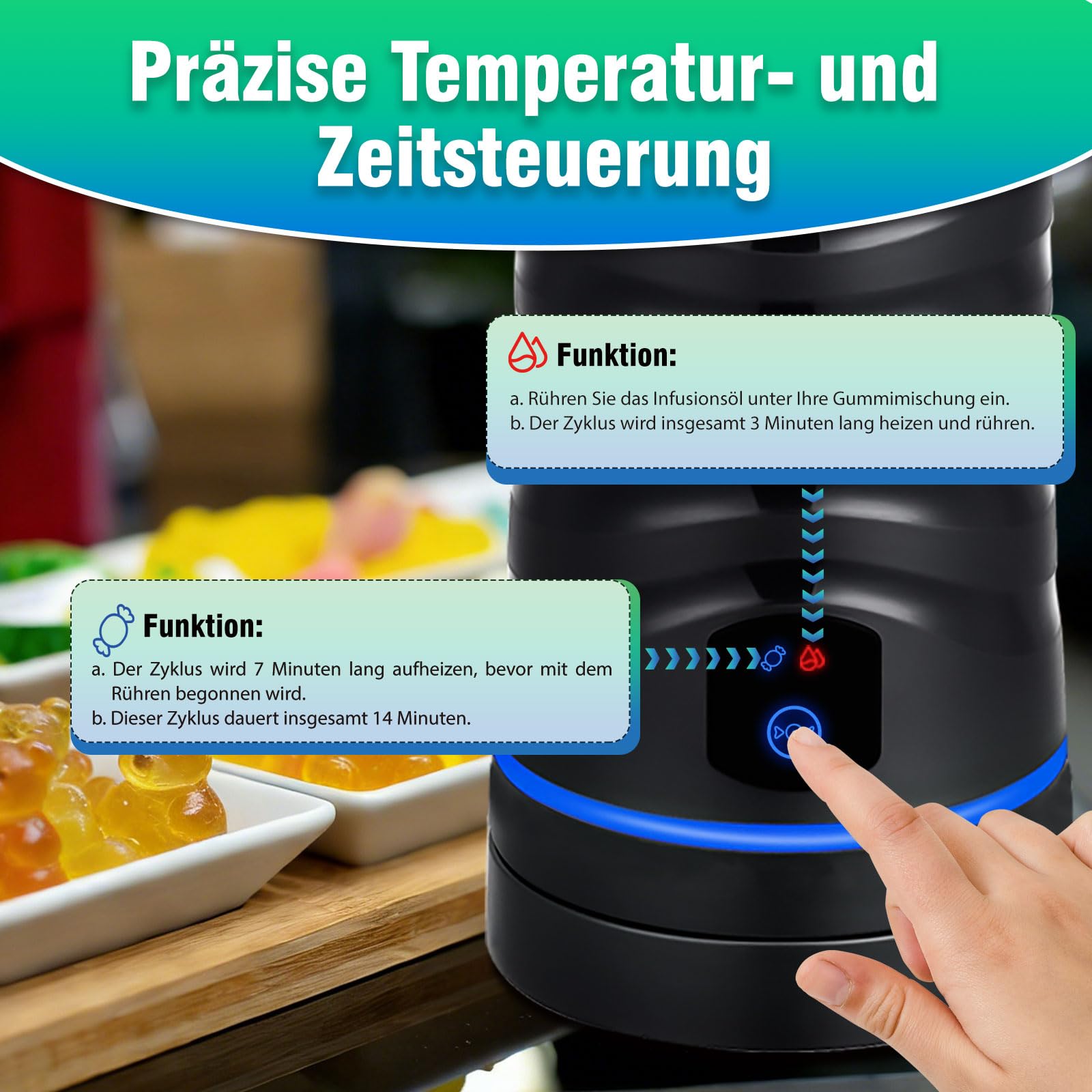 Gummy Candy Maker Mixer Infused Herb Edible Gummy Machine Gummy Making Kit DIY Gummy Maker