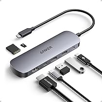 Anker Hub USB C 7 in 1 100W, Adattatore Type C Multiporta per Laptop, Splitter USB HDMI 4K60Hz, Potenza Massima 100W, 3Porte Tipo A, Tipo C 3.0, Scheda SD, TF, per Dispositivi Type C(Senza Alimentatore)