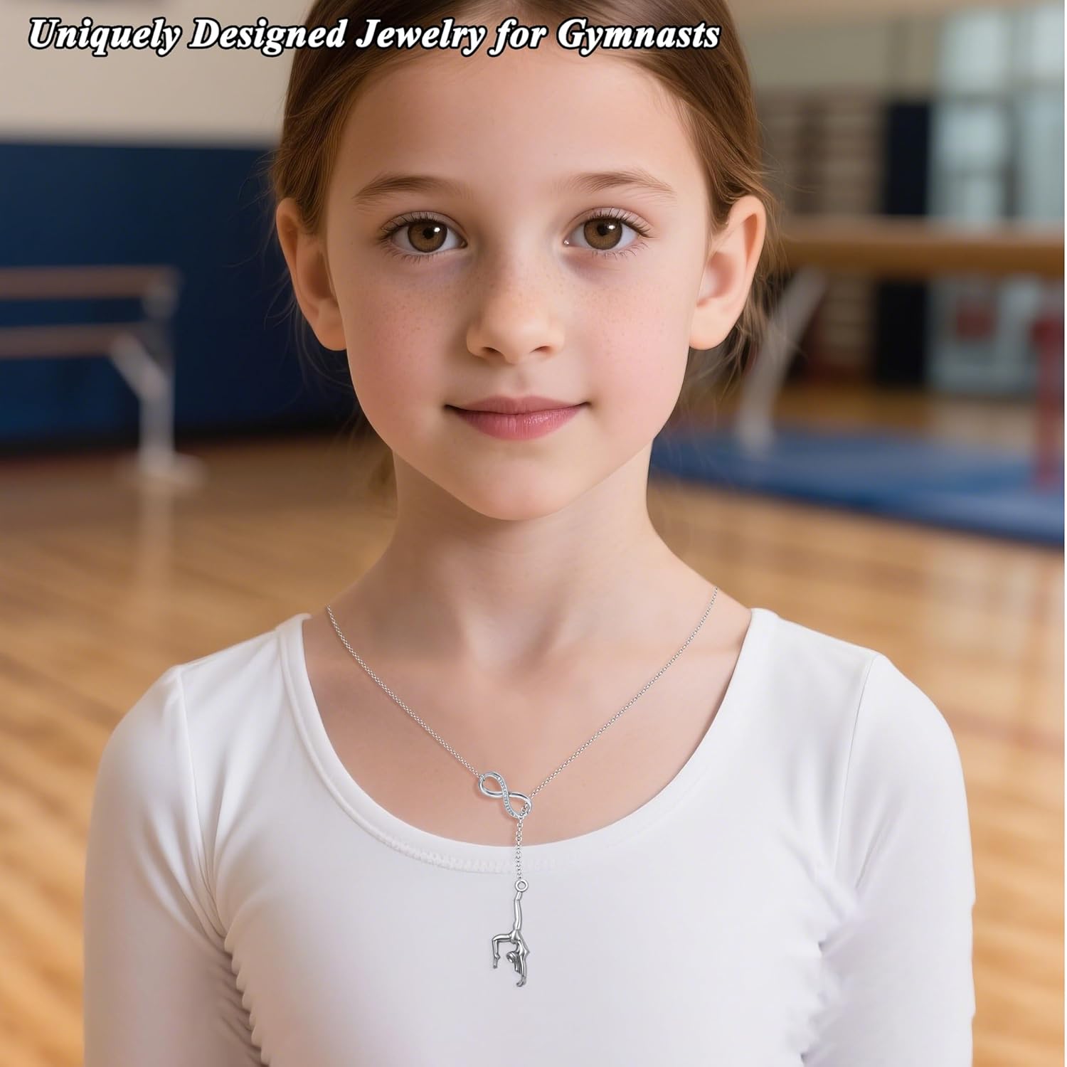 Fashion Design Gymnastics Necklace, Gymnastics Jewelry Sport Gymnastics Gifts for Daughter Granddaughter Niece, Gymnastics Team Gifts - Image 3