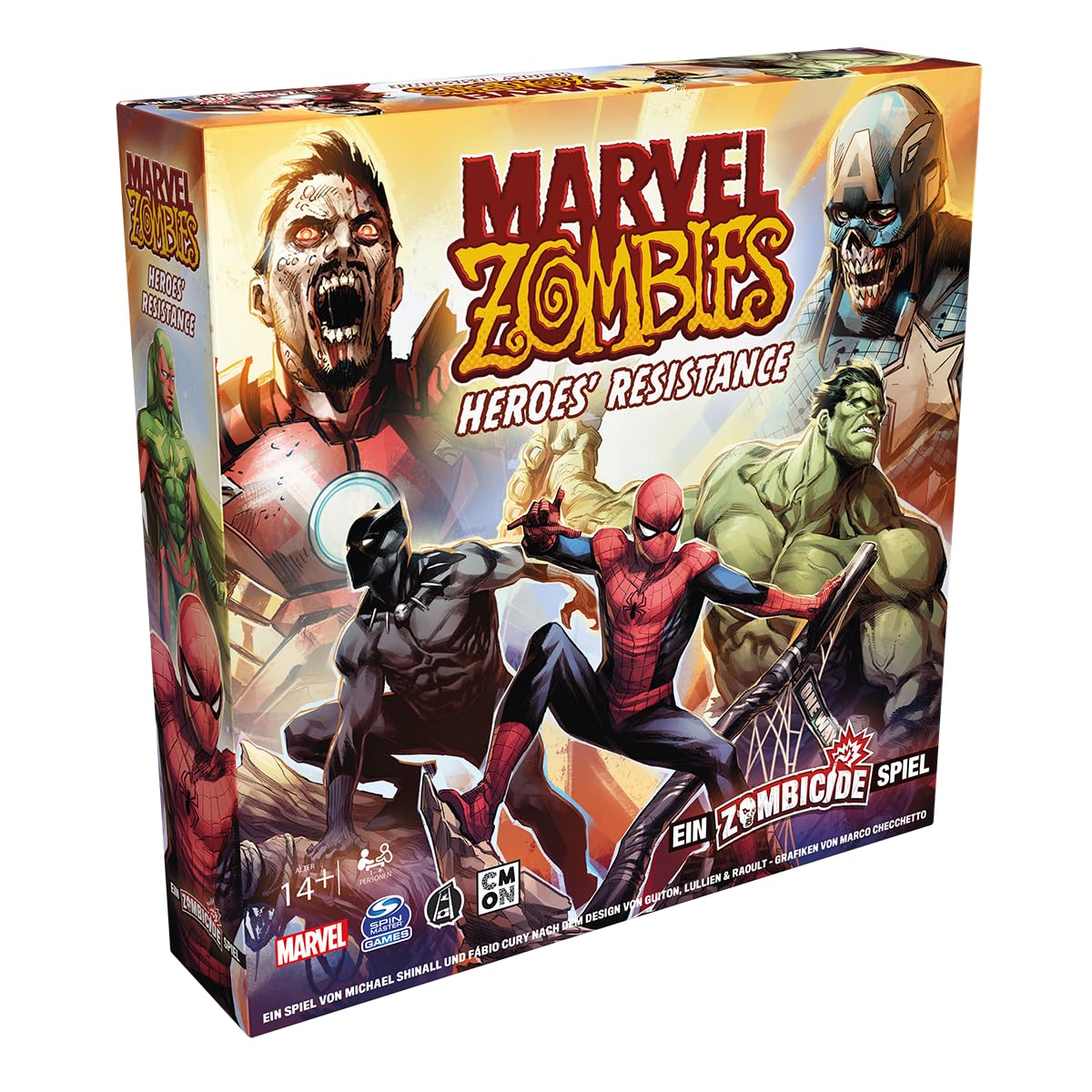 CMON, Marvel Zombies: Heroes' Resistance – gra zombicide, gra konesera, Dungeon Crawler, 1-4 graczy, od 14 lat, 60 minut, niemiecki