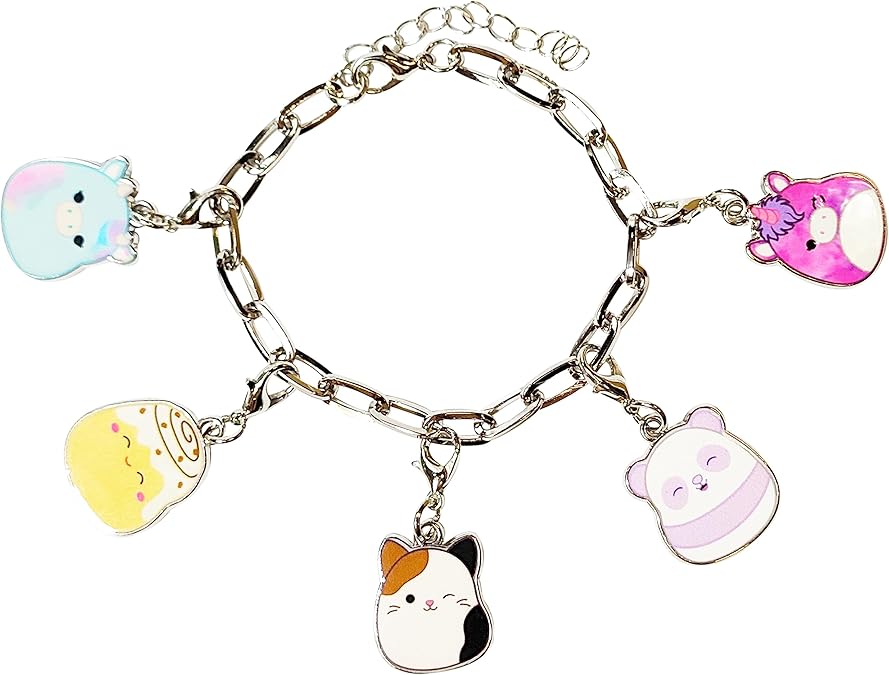 LUV HER Squishmallows Girls Add A Charm Box Set with 1 Charm Bracelet & 5 Interchangeable Charms - Ages 8+
