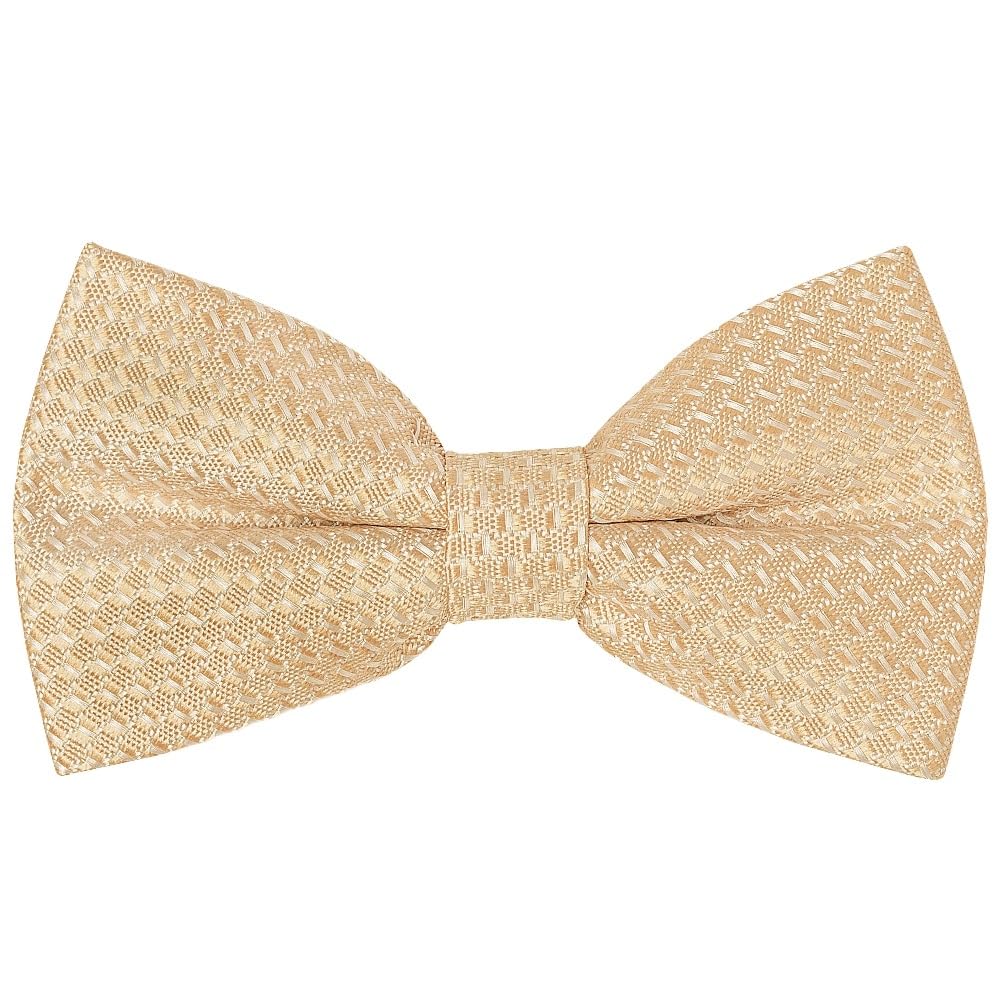 Ties R Us Boys Gold Pre Tied Textured Bow Tie Age 8-11