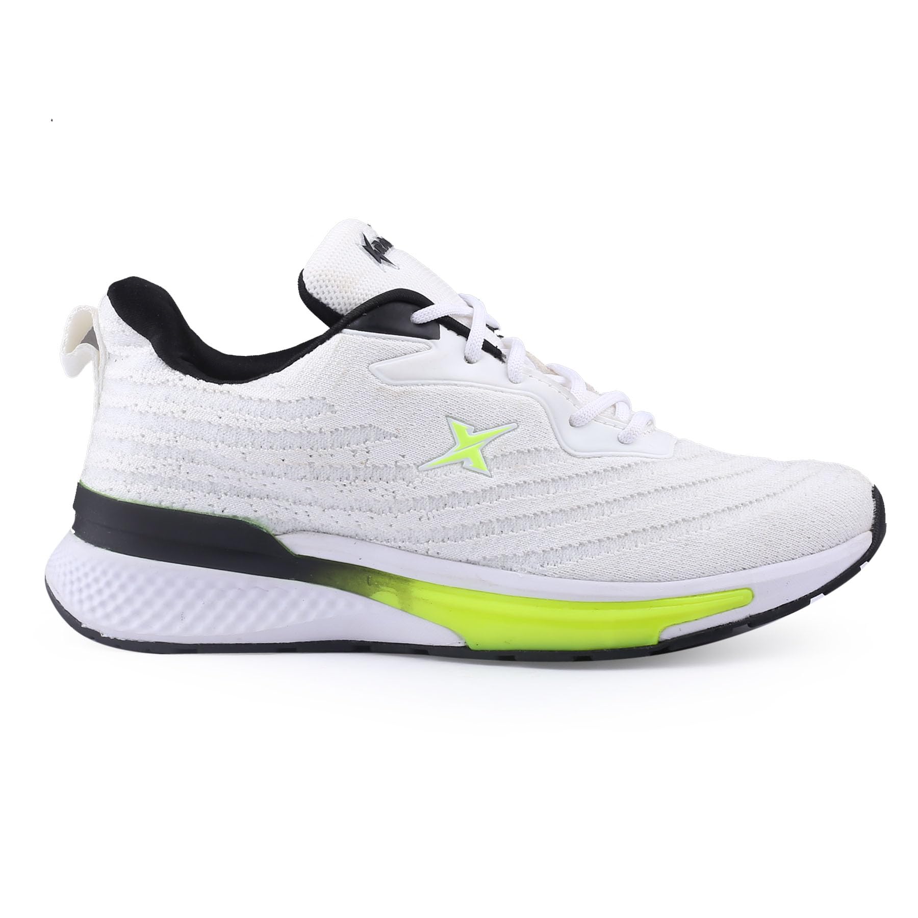 Kraasa Zapatillas de correr para hombre | Plantilla de EVA acolchada suave | Zapatos para caminar y gimnasio para hombre, White1, 10 UK