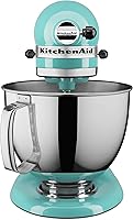 Vista 36 de KitchenAid KSM150PSAC Artisan Series - Batidora de pie con capacidad de 5 cuartos o 4.7 litros, incluye escudo vertedor Azul hielo