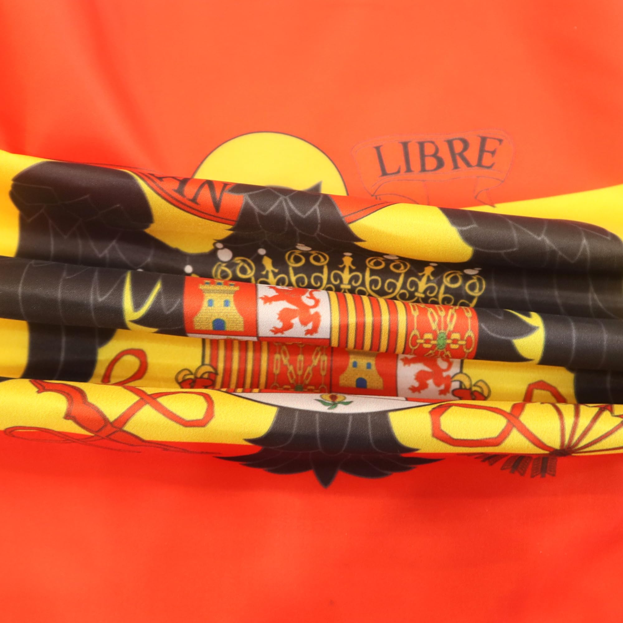 Spain Under Franco 1945-1977 Flag 18'' x 12'' Cords - Francoist Spanish Small Flags 30 x 45cm - Banner 18x12 in - AZ FLAG