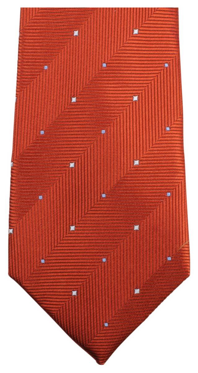 Knightsbridge NeckwearMens Double Pattern Tie - Burnt Orange