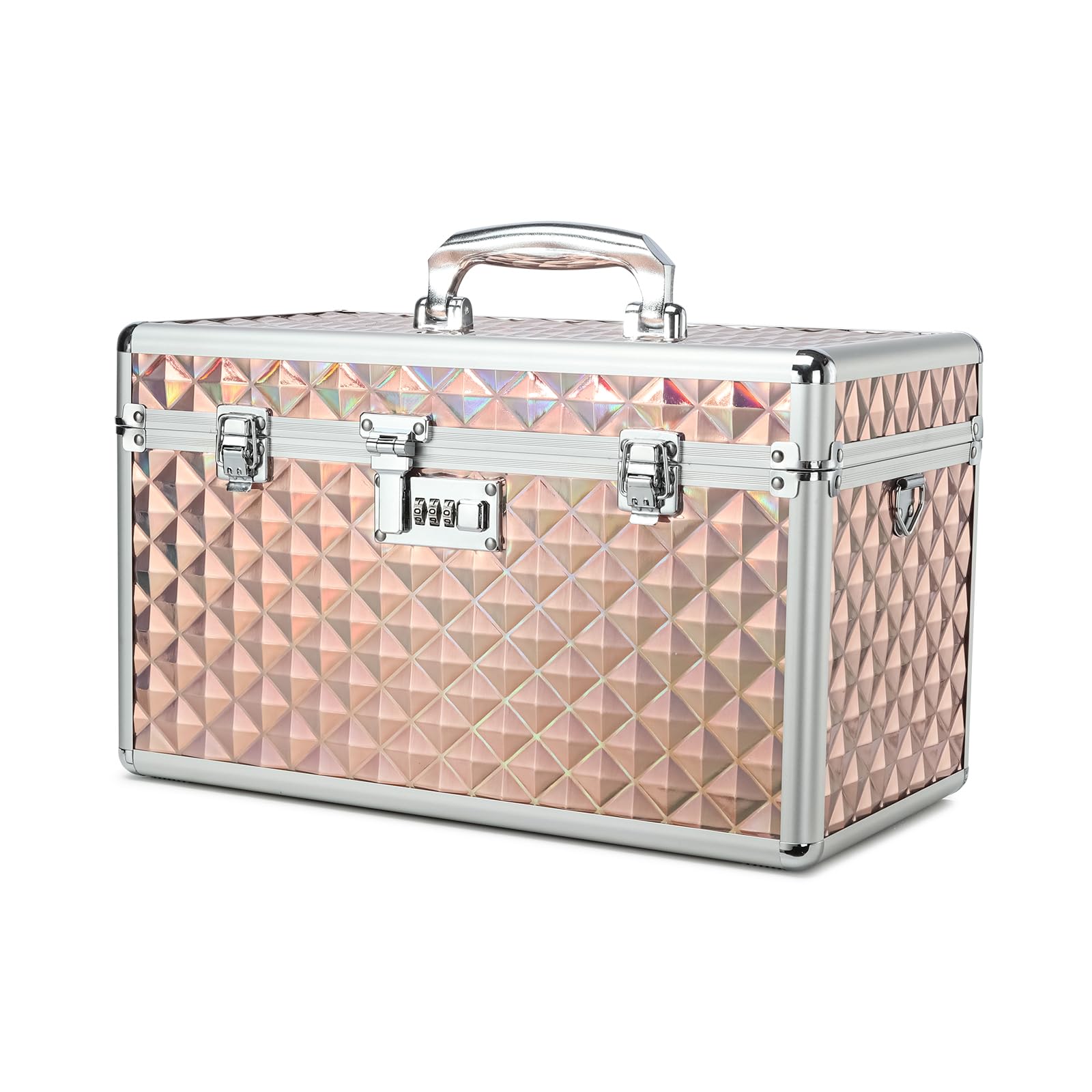 Hewei Works Champagne Medication Lockbox With Combination, Lockable Medicine Storage Box, Security Lock Box, Medical Organizer, Multipurpose Lockbox For Home And Outdoor (, X-Large)