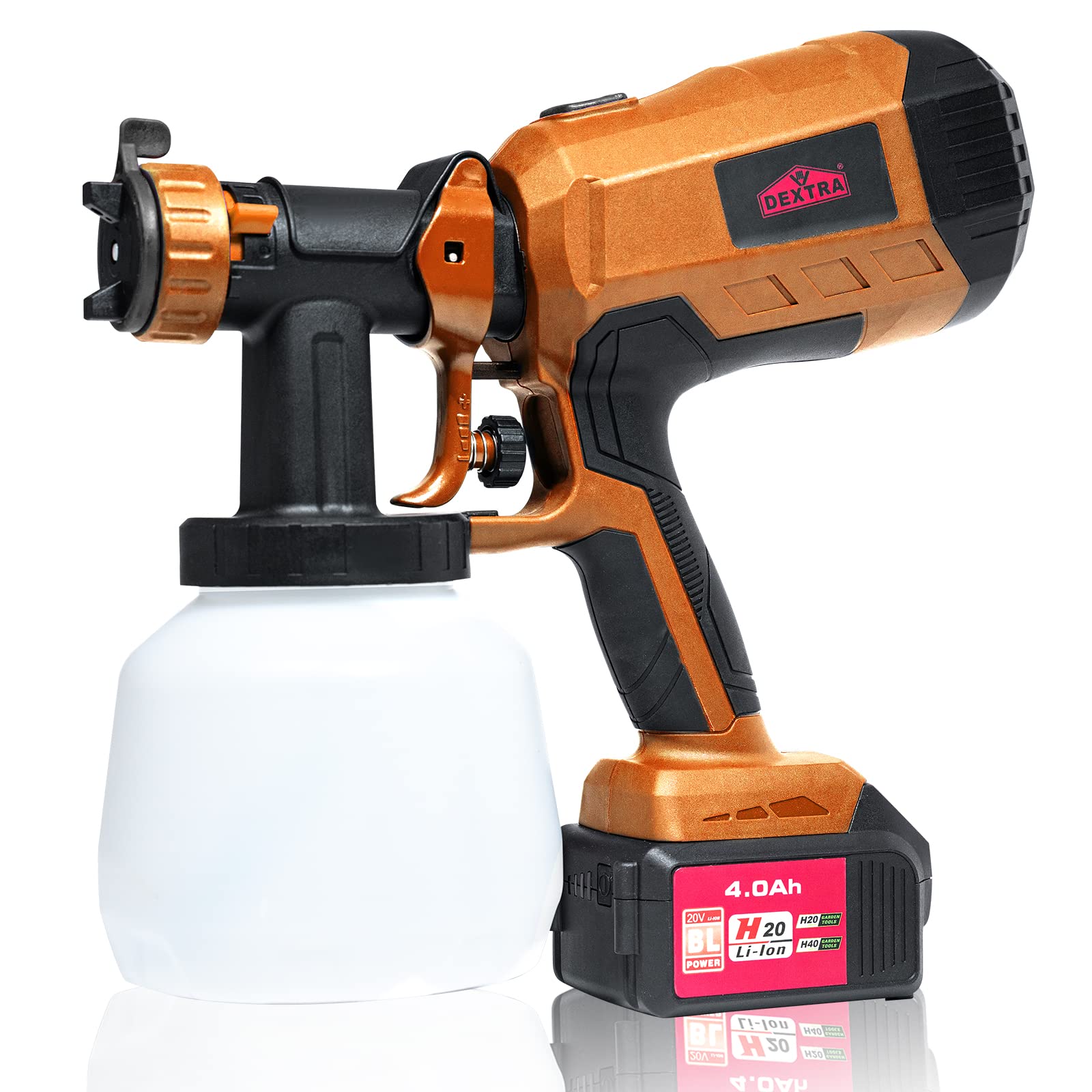 Buy DEXTRA Cordless Paint Sprayer , 20V HVLP Spray with 4.0Ah Battery