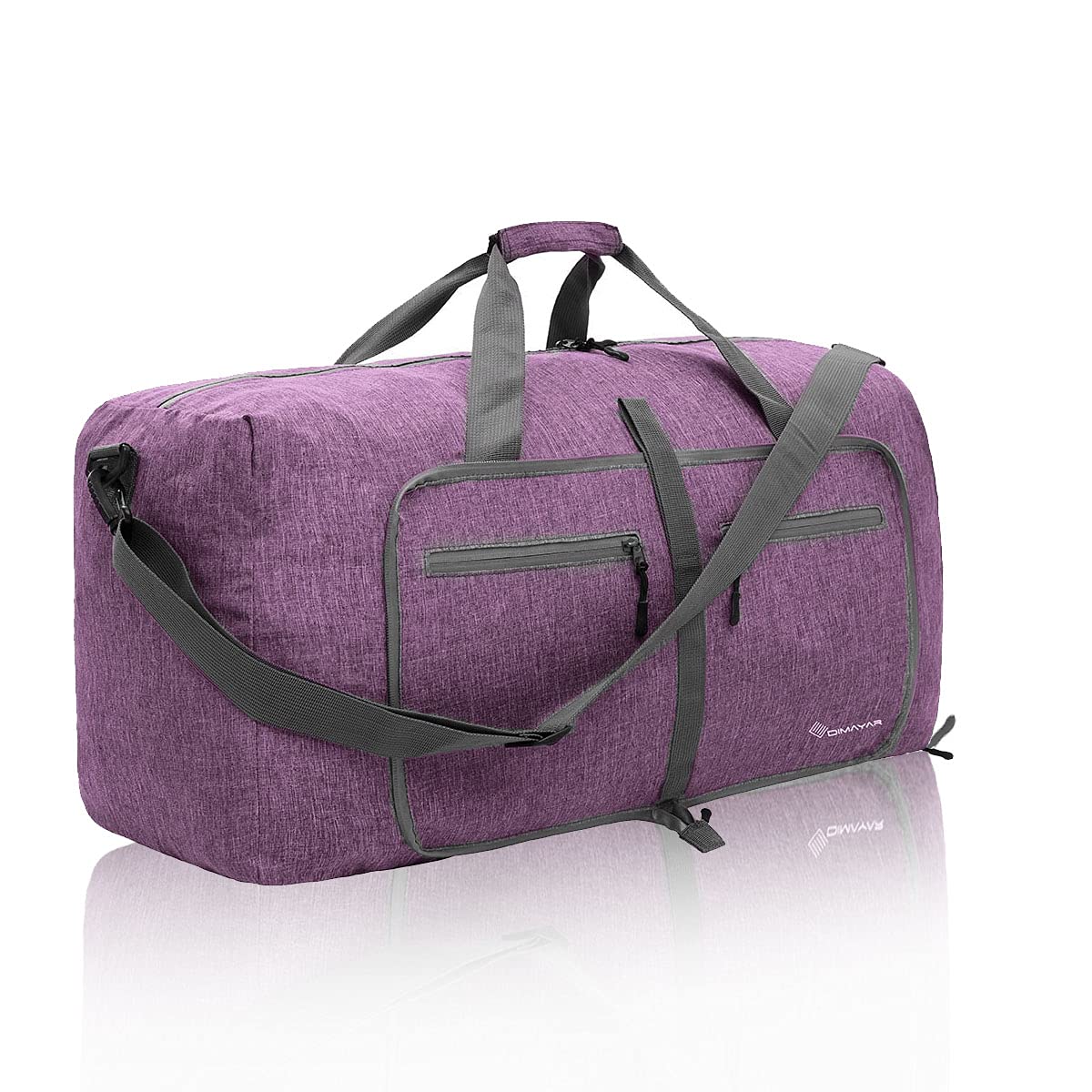 Dimayar85L Travel Duffle Bag for Men Women - Foldable Duffel Bag with Shoes Compartment - Overnight Bags Waterproof & Tear Resistant(Purple)