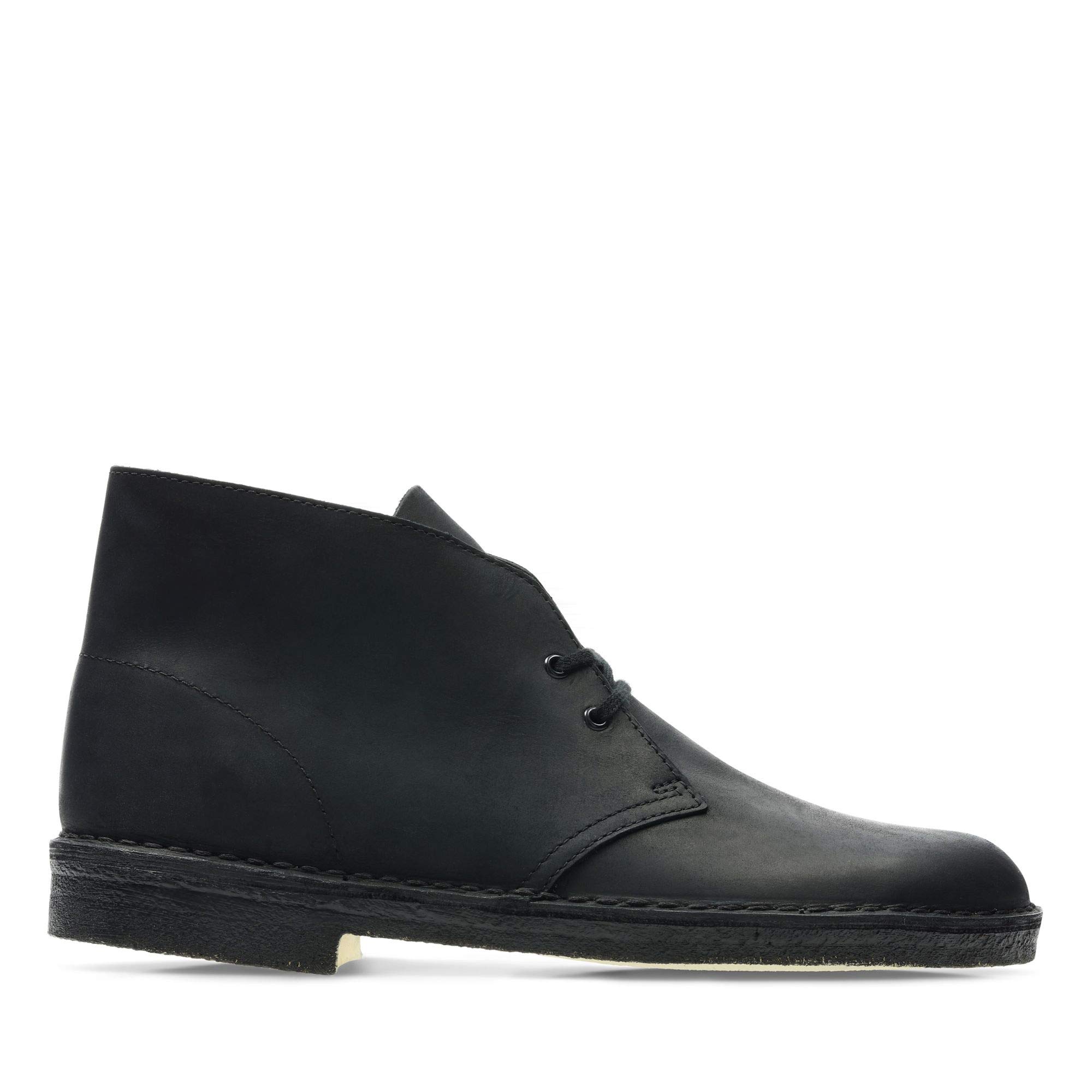 CLARKS Men's Desert Boot Chukka Boot, Black Leather, 13 M US