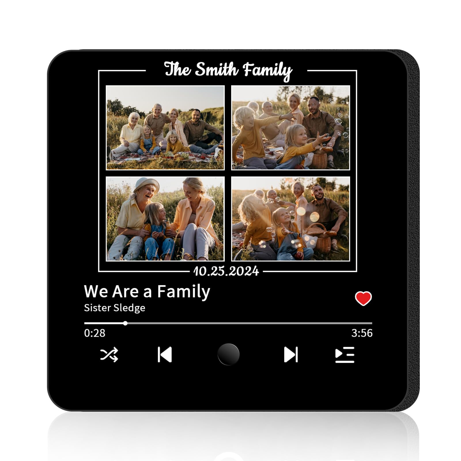 Overket Women's Style 4 Personalised Music Gifts, Customised Gifts With Photo & Text, Personalised Music Photo Gifts For Music Lovers Men Dad Mum Her Him Boys Girls Friends (Style 4)