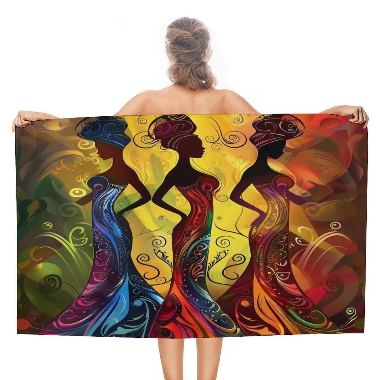 TXFBTRFSA African American Indian Women Soft Bath Towel for Bathroom Shower Towels Travel for Women Men