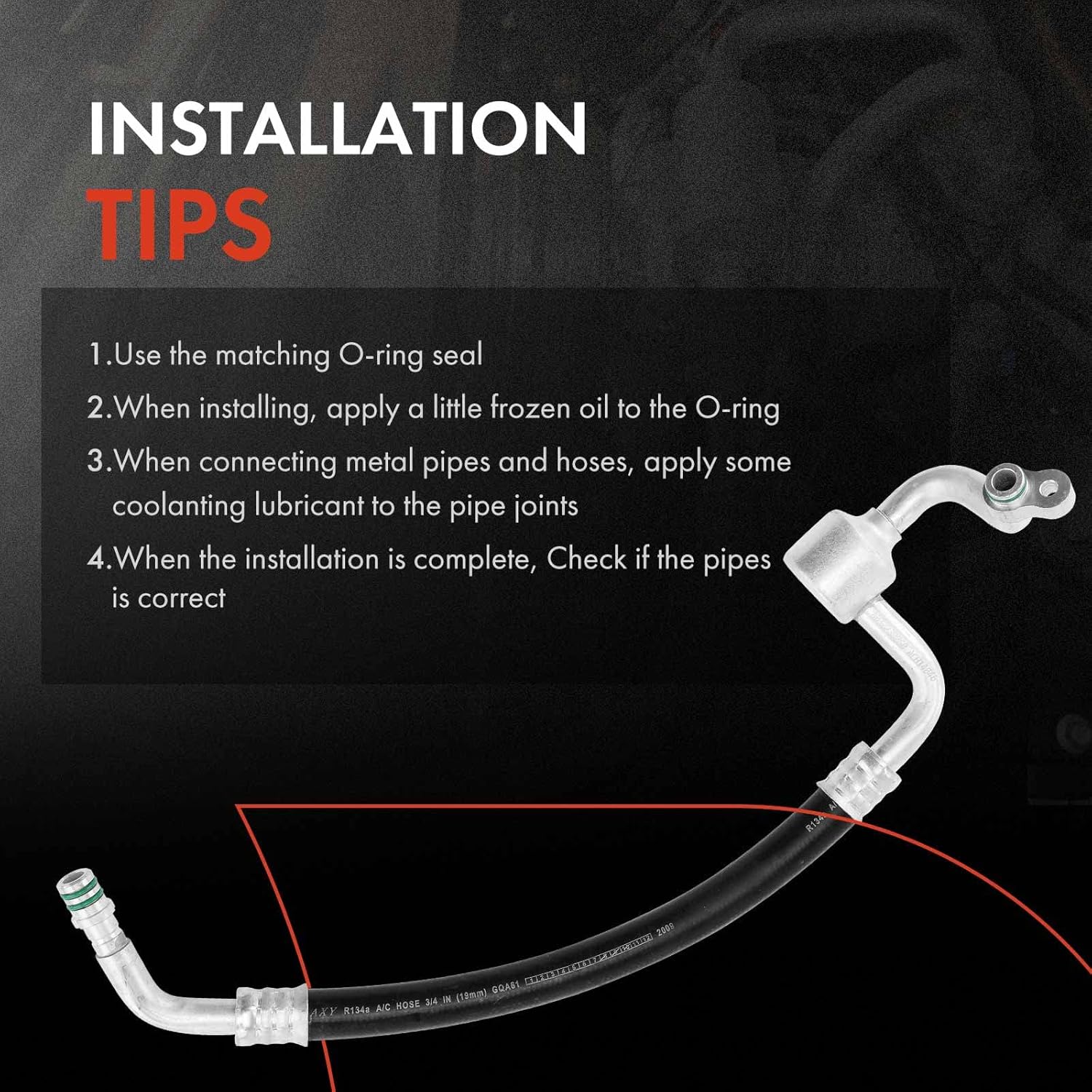 A-Premium A/C Suction Line Hose Assembly Compatible with Toyota Corolla 2020-2022 1.8L, Lexus UX200 2019-2020 2.0L, GAS, Compressor to Evap