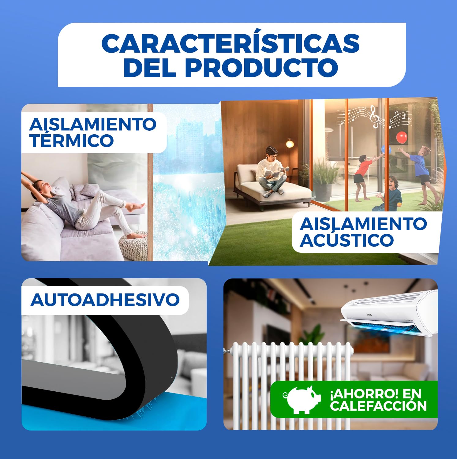 Junta de estanqueidad gruesa autoadhesiva ventanas 30mm (W) x 10mm (T) x 4Mts (L) burlete espuma/tiras de sellado para puertas y ventanas/burlete ventana corredera aluminio/burlete goma,2 piezas…