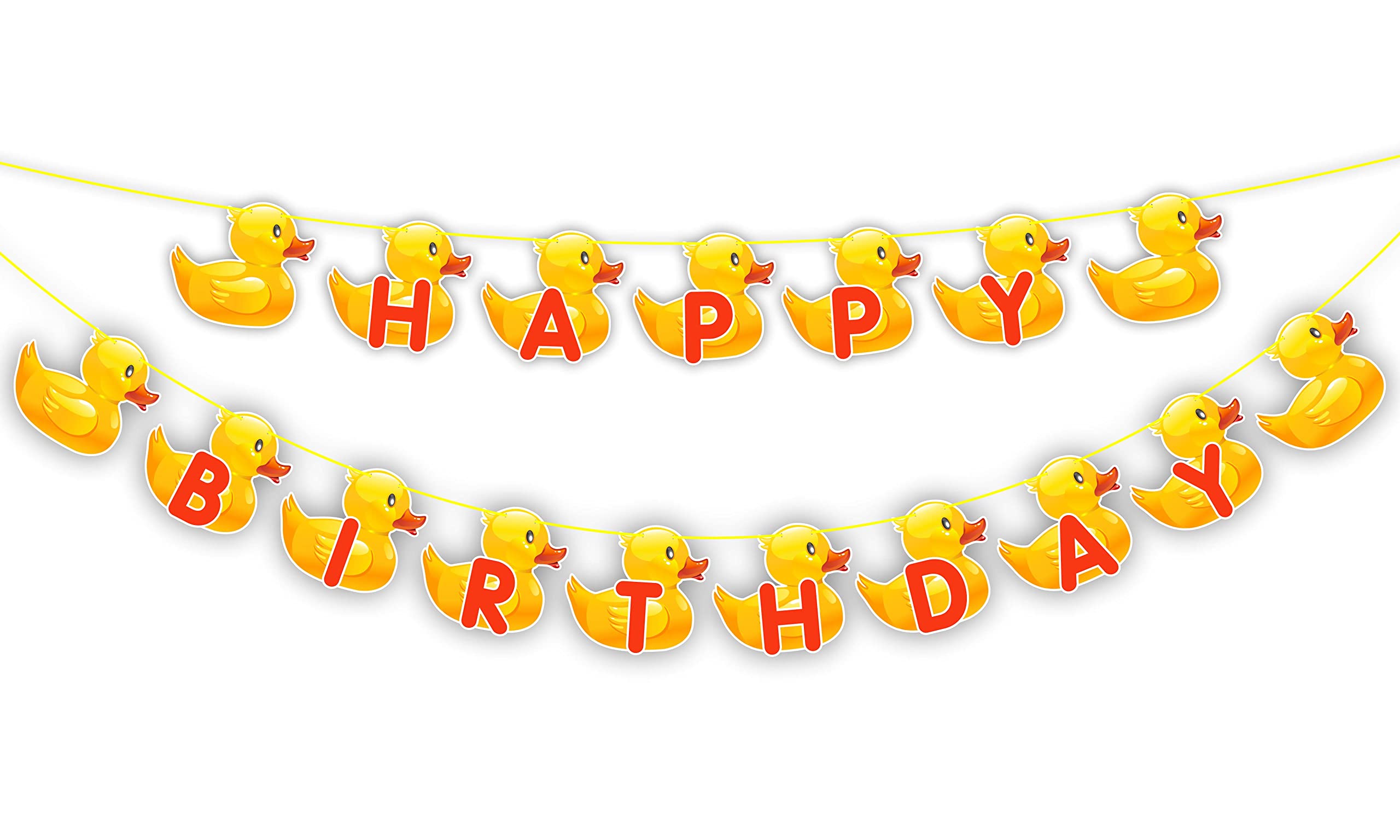Seyal Cartoon Duck Happy Birthday Banner