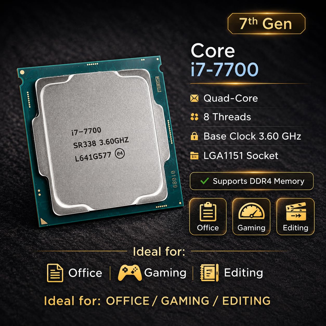 Amazon.in: Buy Core i7 7700 7th Generation, 2.9/3.6/4.2 GHz, LGA