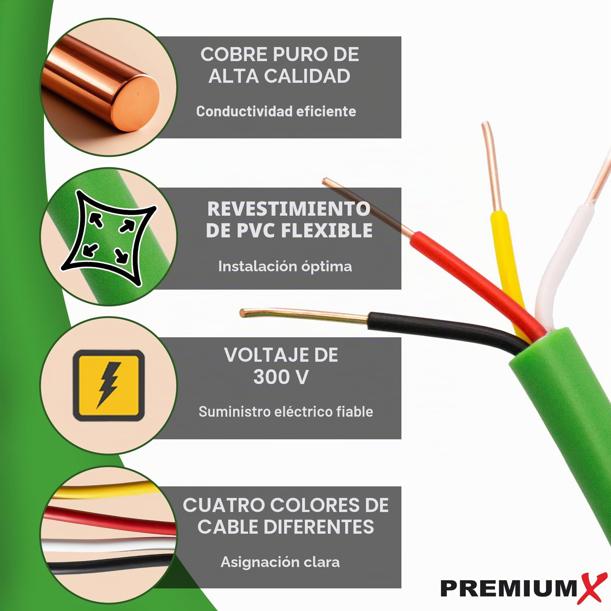Premium X EIB KNX - Cable de bus (50 m, J-Y, 2 x 2 x 0,8, Eca, cable de bus, cable de telecomunicaciones, cable de datos, cable de datos, color verde