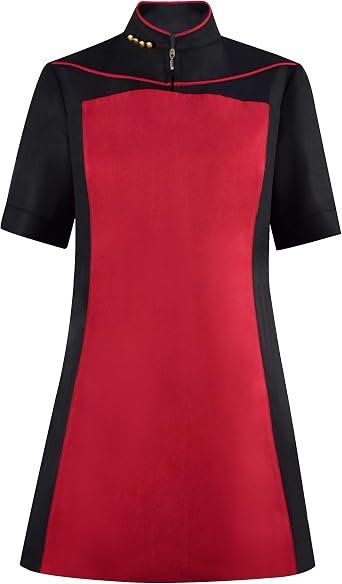 Women's Star Series Costume Dress the Original Womens Spaceship Captain Officer Uniform Dress Red 3, X-Large