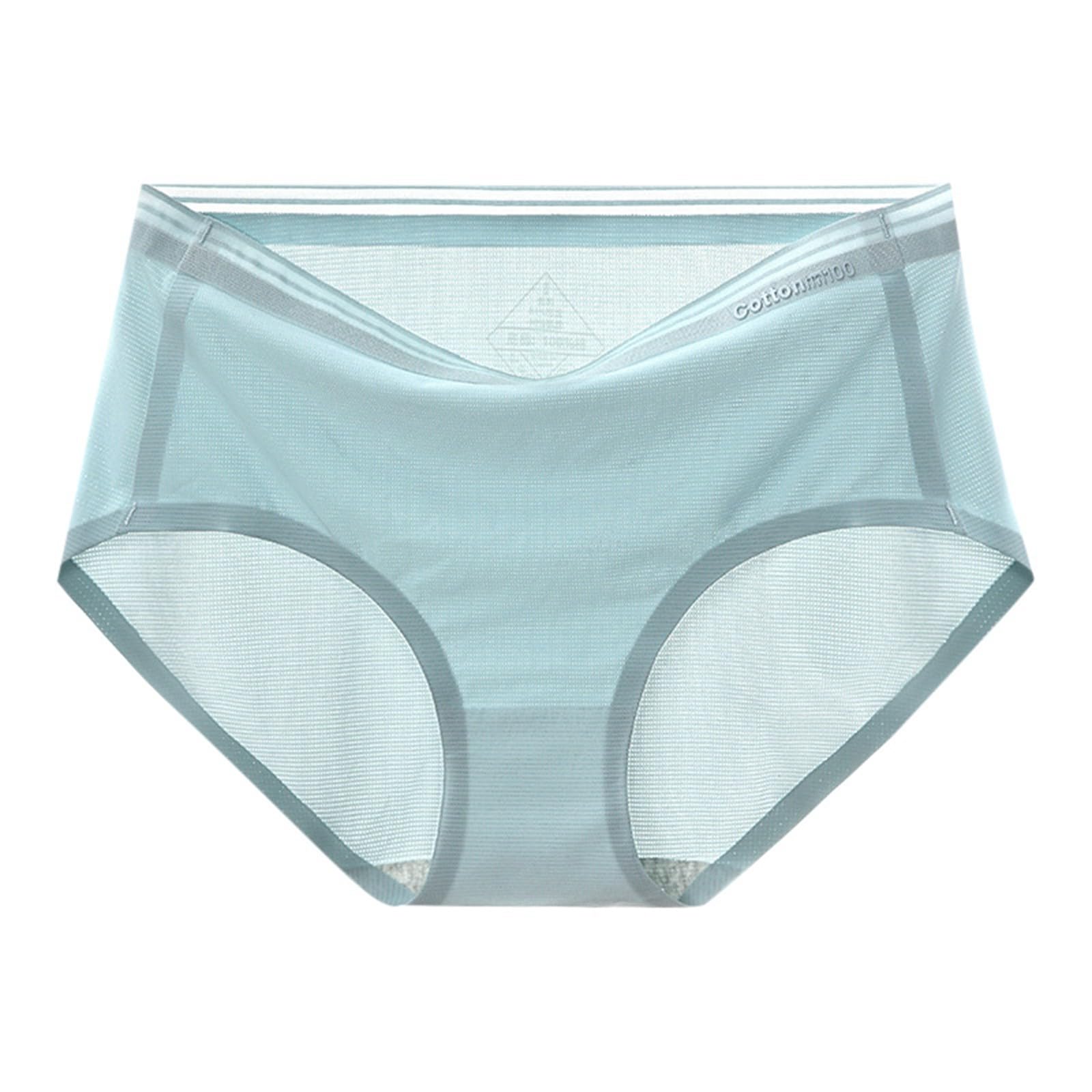 Women Underwear Seamless Ice Silk Breathable Large Size Pure Crotch Triangle Shorts Womens Brief Underwear