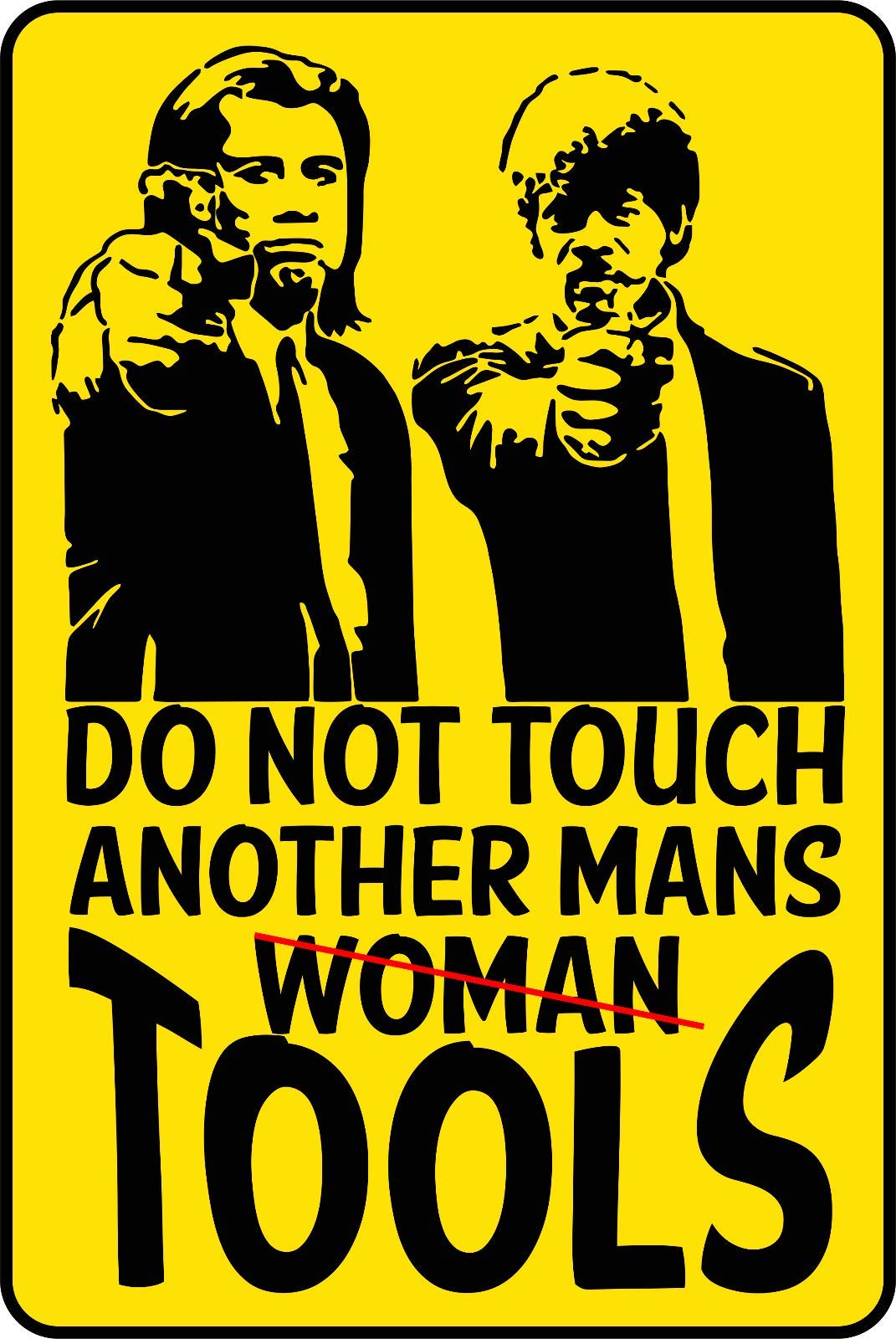 Pulp Fiction Tool Box Warning Decal Sticker