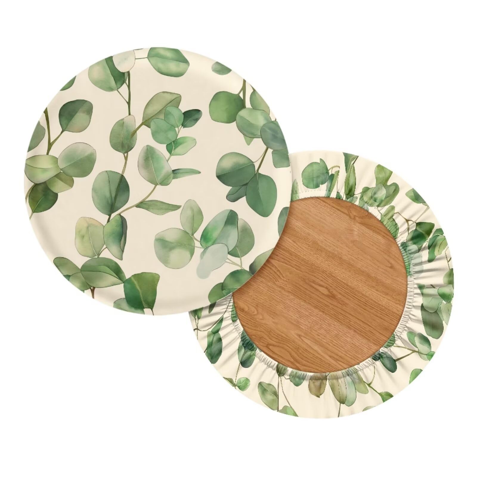 Wiryuouvt Cute Leaf Chair Seat Covers Elastic Bar Stool Seat Covers Round Bar Stool Cushions Barstool Seat Covers Round Cute Stool Covers Round Elastic Protective Cover for Home Decor