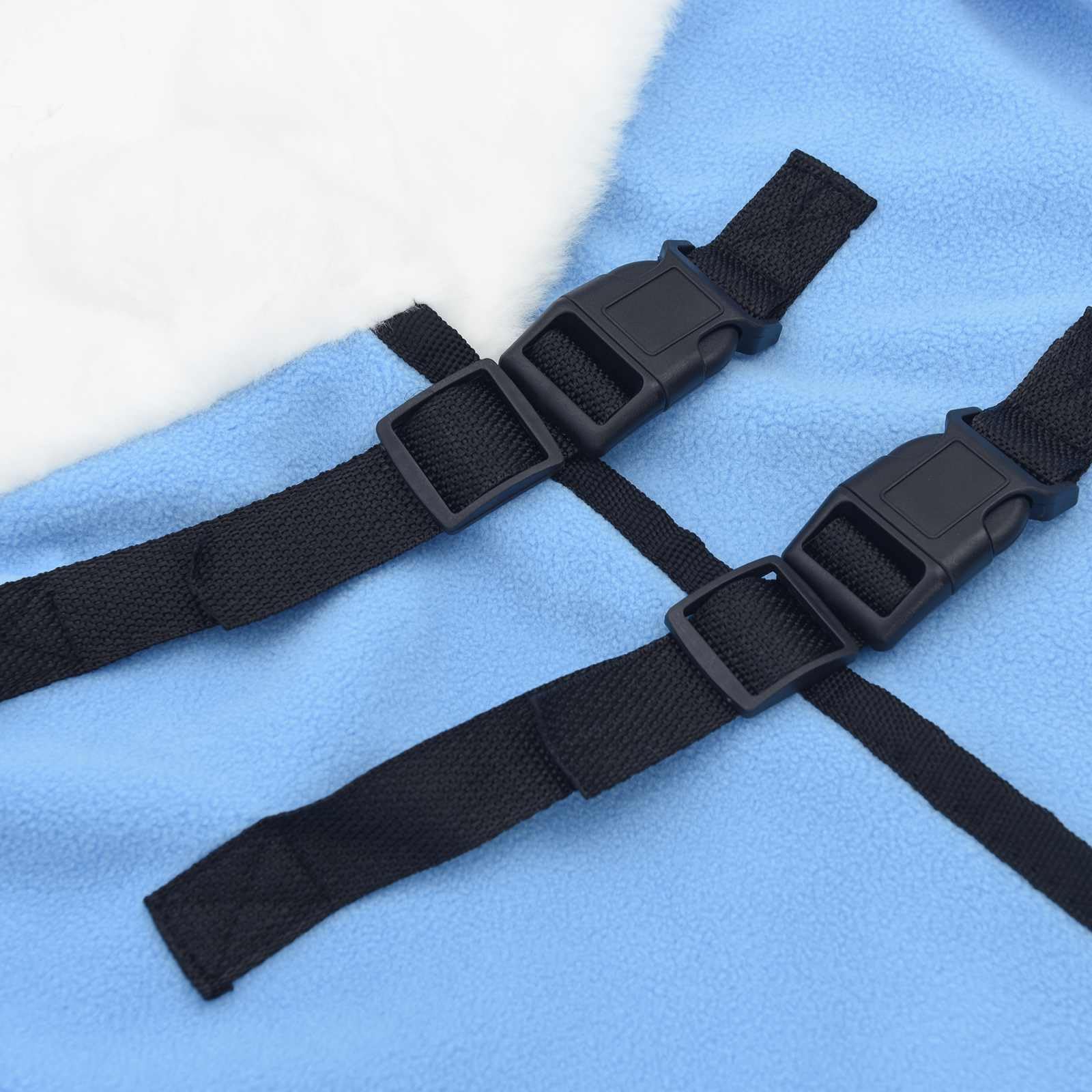 Manta para caballos de 85 cm, forro polar, transpirable, con cierre en el pecho, con correa para el cuello, cinturón abdominal, protección y calor para establo, sauce, paddock, transporte