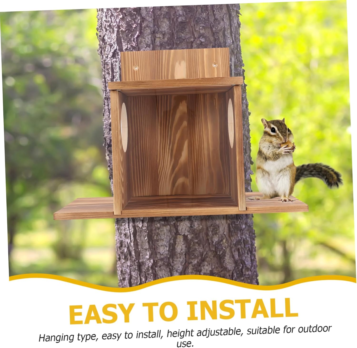 Toddmomy Outdoor Squirrel Feeder Durable Feeding House for Squirrels Attracts Wildlife to Your Garden Reusable Creative Design for Outside Use