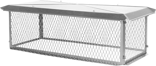 Miniatura 12 de Tapa de chimenea multichimenea, 35,56 cm x 53,34 cm x 20,32 cm, acero galvanizado