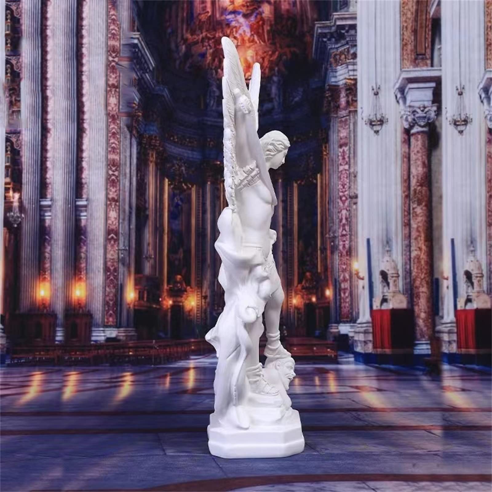 Amazon.co.jp: 真っ白 天使 銅像 樹脂 12