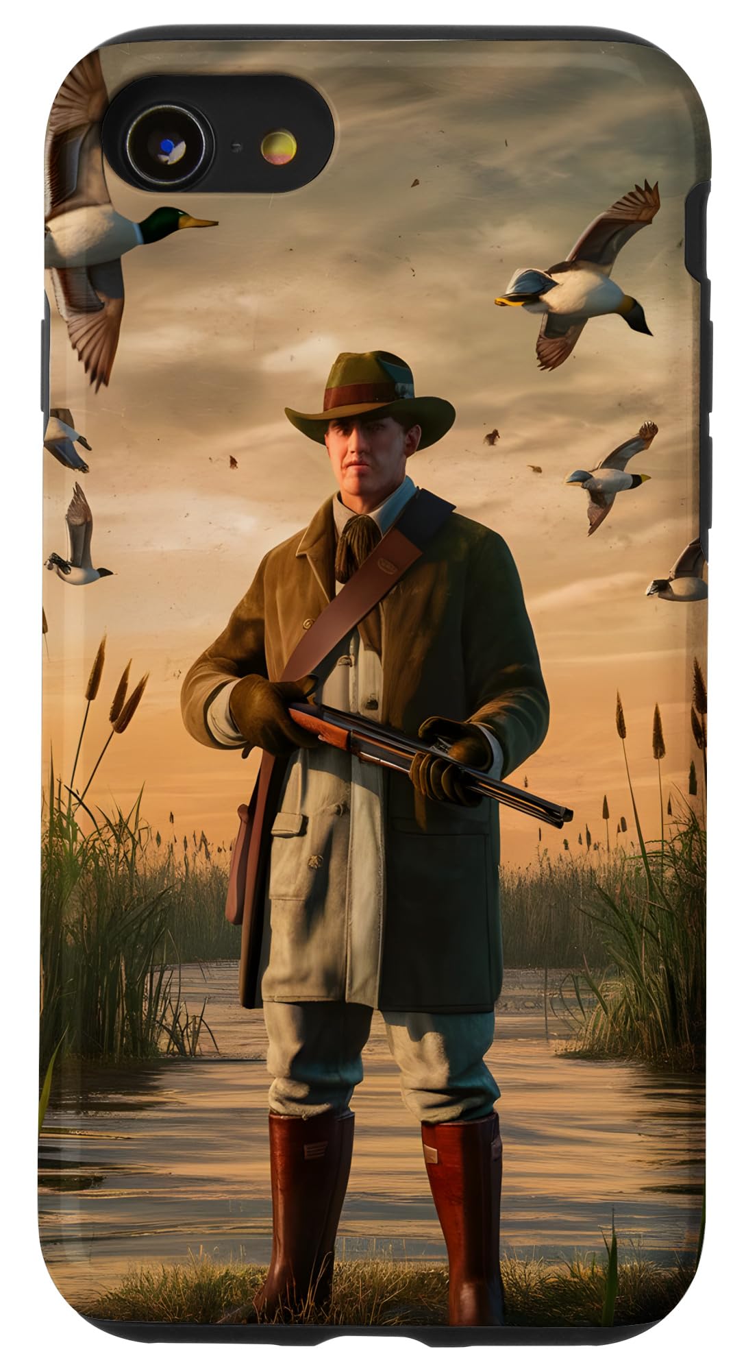 iPhone SE (2020) / 7 / 8 Duck Hunter Men Vintage painting Case