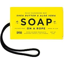 BYRD Hydrating Soap on a Rope, Daily Cleansing Face & Body Bar, 9 oz