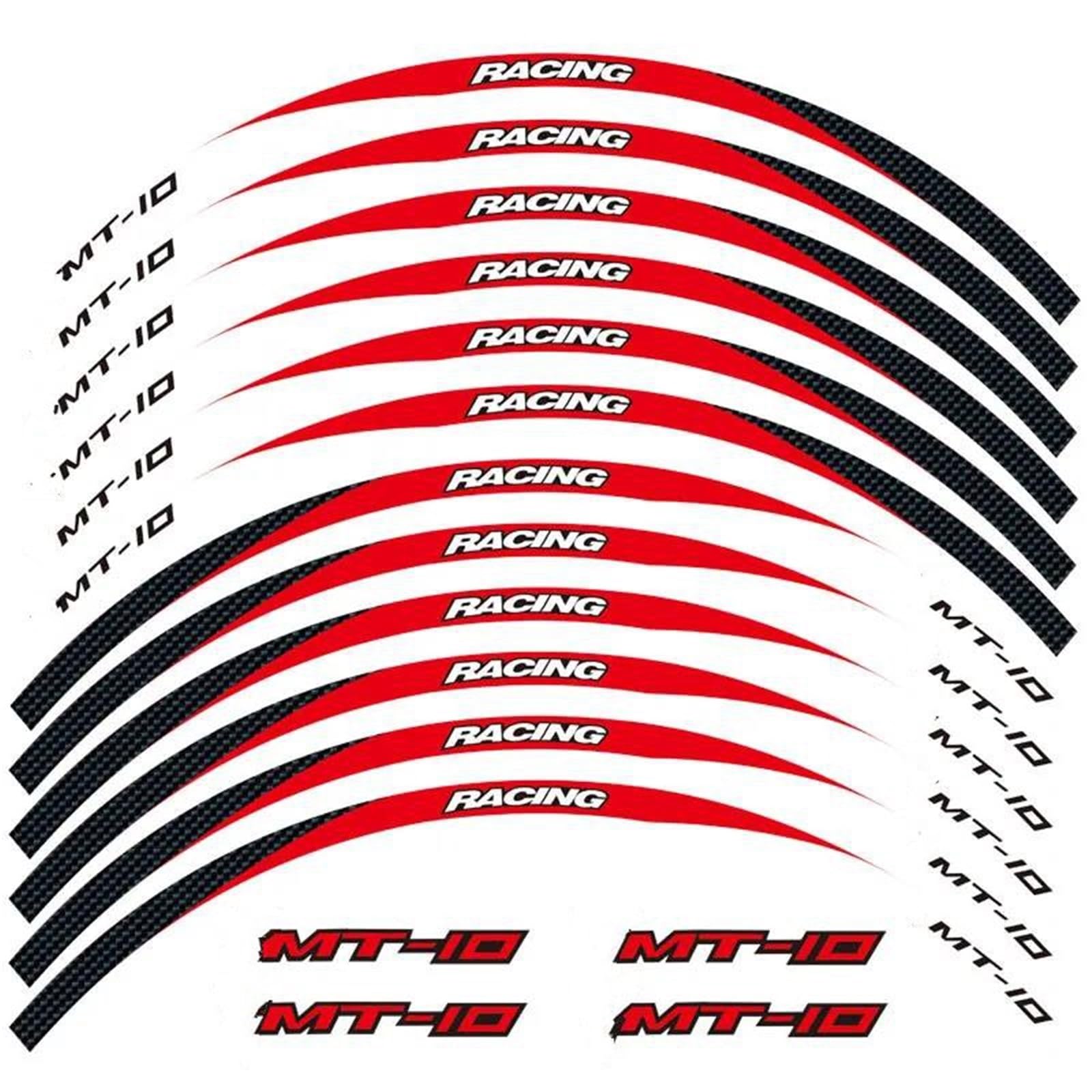 Motorcycle Decoration Decal Wheels Tire Rim Racing Reflective Decals Stickers for Yamaha MT-10 Mt10 Motorbike(Color12)