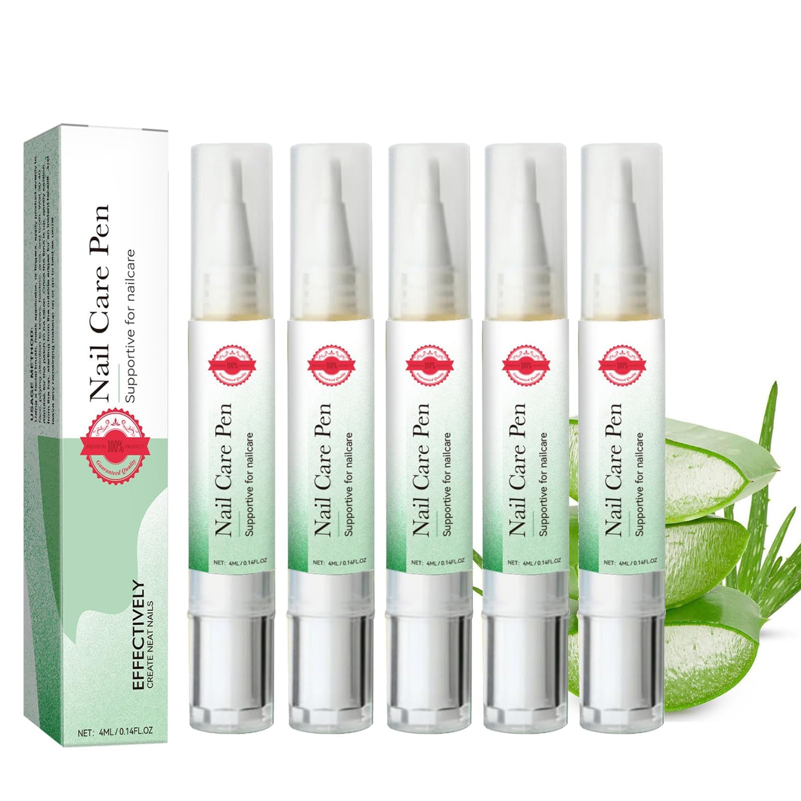5 Stück Nail Care Pen - The Original, Nail Care Pen Nagelpilz Stift, Nail Care Pen Kosmetische Pflege Bei Nagelpilzinfektion, Mit TeebaumöL, Vitamin E & Aloe Vera (5 Stück-1, 4ml)