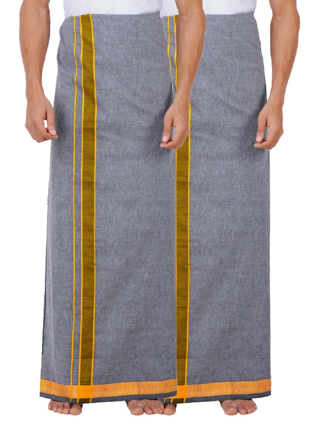 ramraj cotton Ramraj Pack Of 2 Mens Cotton Solid Nitro Single Layer Dhoti-picture-23