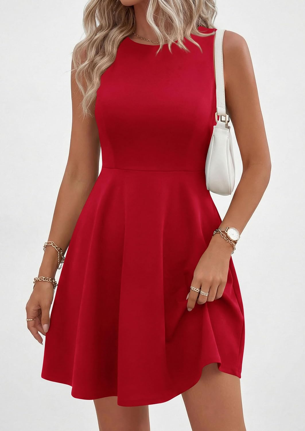 PRETTYGARDEN Cocktail Dresses for Women Summer 2026 Elegant Classy Spring A Line Sleeveless Mini Short Party Dress Pockets - Image 6