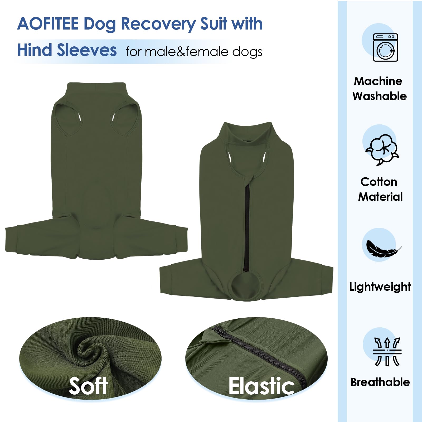 AOFITEE Extra Large Dog Recovery Sleeve - Image 2