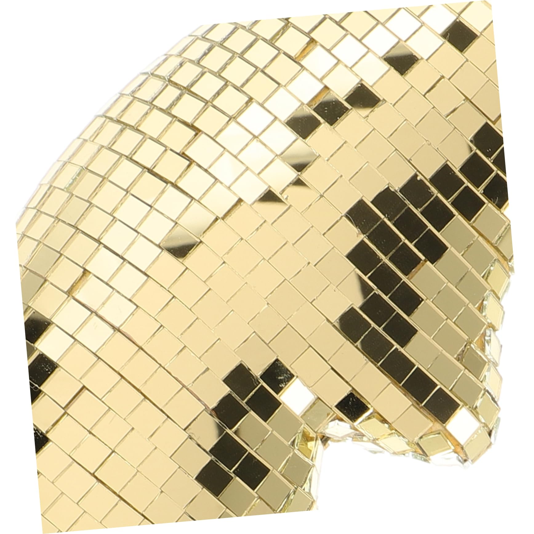 Mondförmige Zimmer Hängedekoration aus Schaum und Glas mit Glänzender Discokugel Oberfläche Goldfarbene Retro Party Deko für Festivals und Hochzeiten
