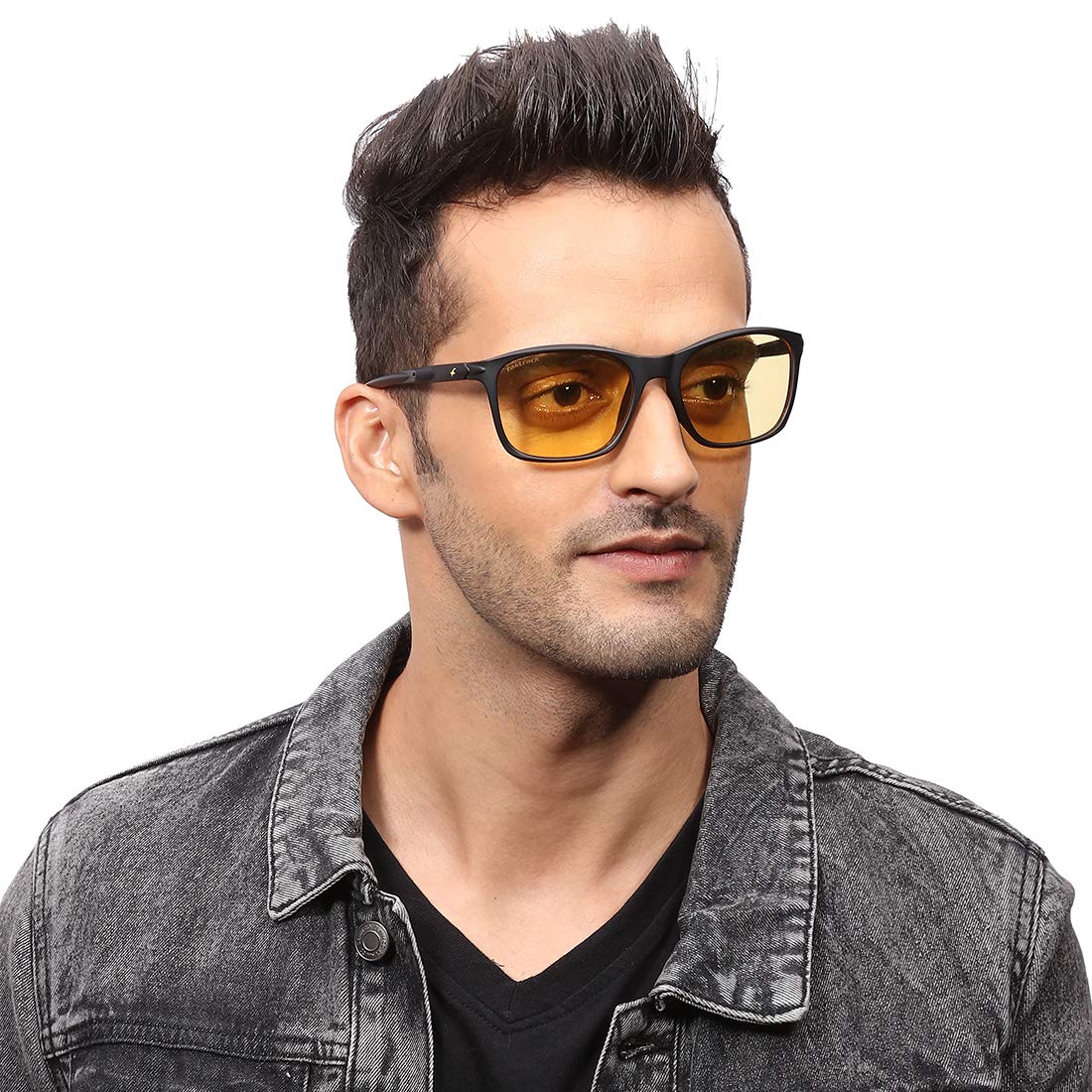 Fastrack Yellow Square 100% UV protected Sunglasses for Men - Image 7 thumbnail
