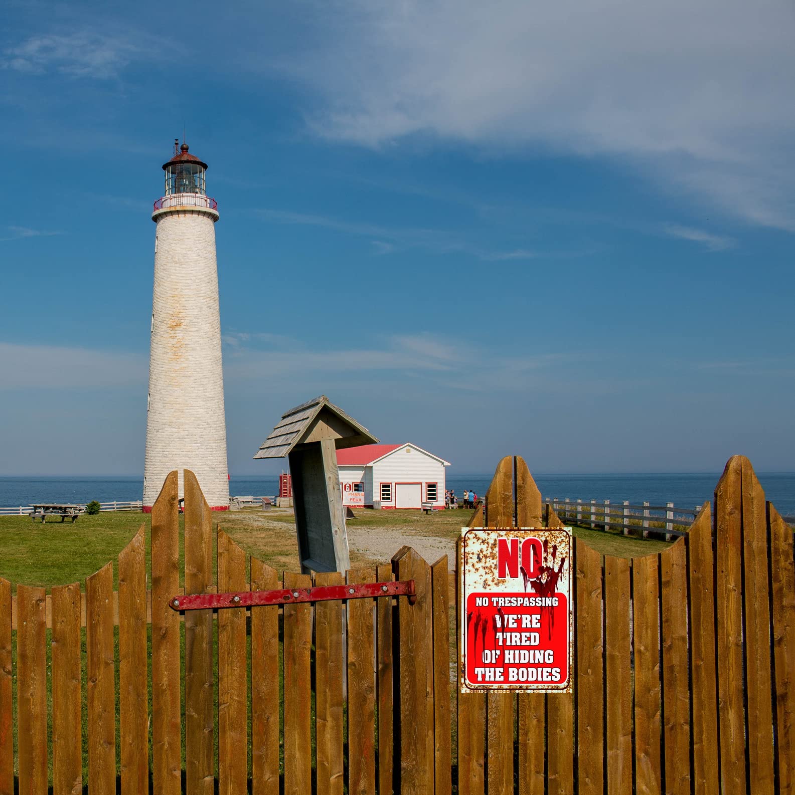 Cartello Metallico Halloween - No Trespassing Divertente Per Decorazione Esterna - Foto 4