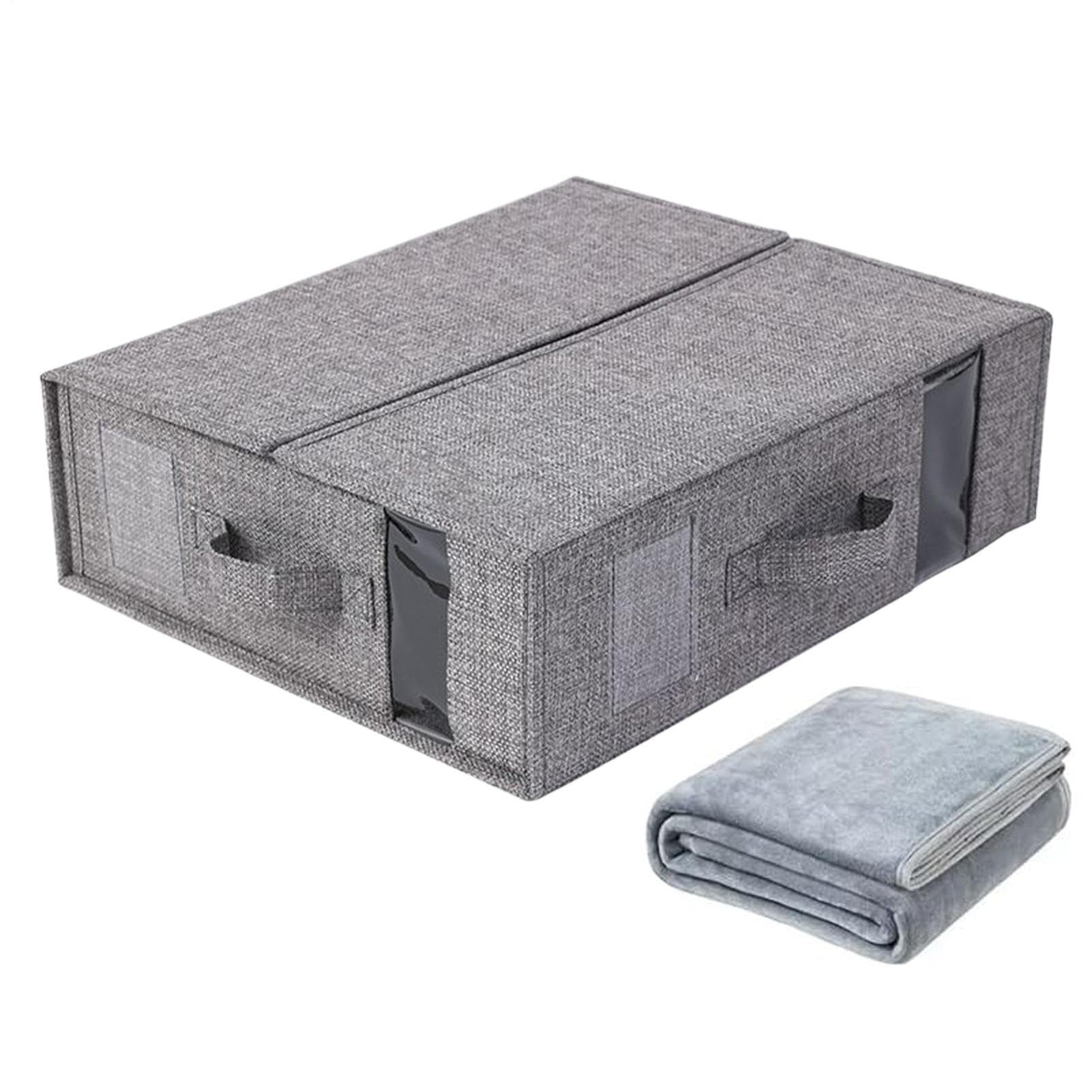 Organizador de sábanas y almacenamiento de armario contenedor de tela para nórdica manta y almohada