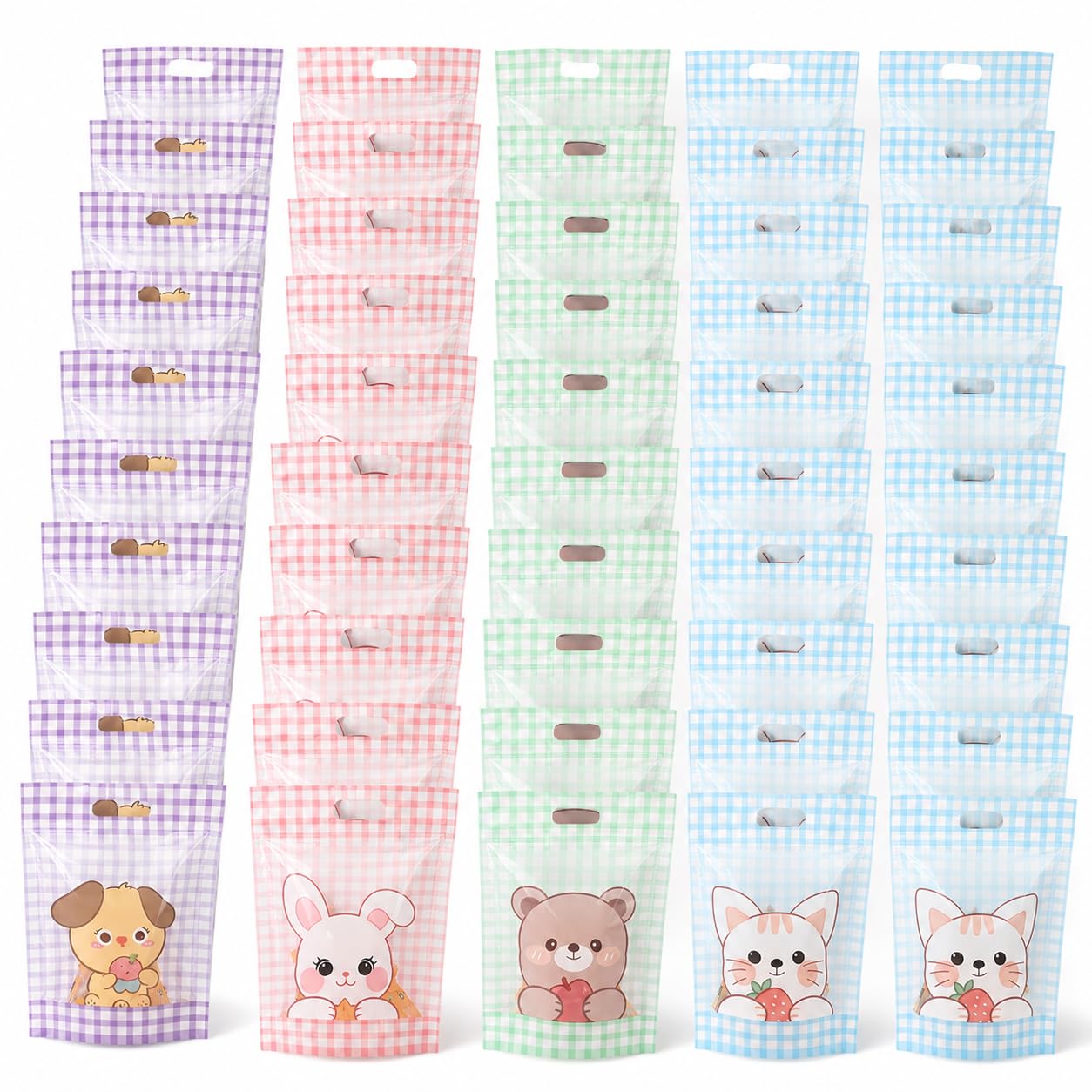 Birthday Popper 50 Pcs Animal-Themed Ziplock Gift Bags (23x15cm) – Reusable Airtight Standee Pouches for Kids Birthday Return Gifts, Candy, Party Treats – Colorful Goodie Bags for Boys & Girls-image-10