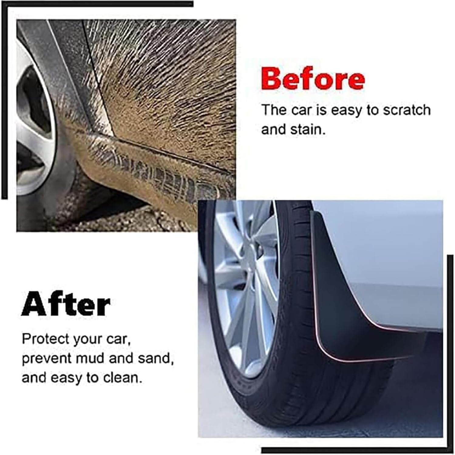 4pcs Mud Flaps Splash for GWM Tank 300 2021-2024, Front & Rear All Weather Protection Guards No Drilling Required Flexible Material Fender Flares Exterior Accessories