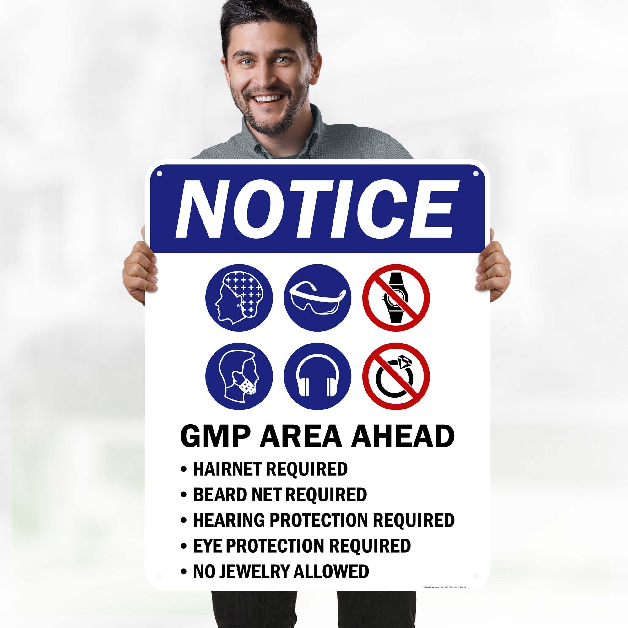 Sigo Signs "No Credit Please Don't Ask" Sign - 24x30 Inch Durable Polystyrene Sign With Pre-Drilled Holes, Made In USA - View #8