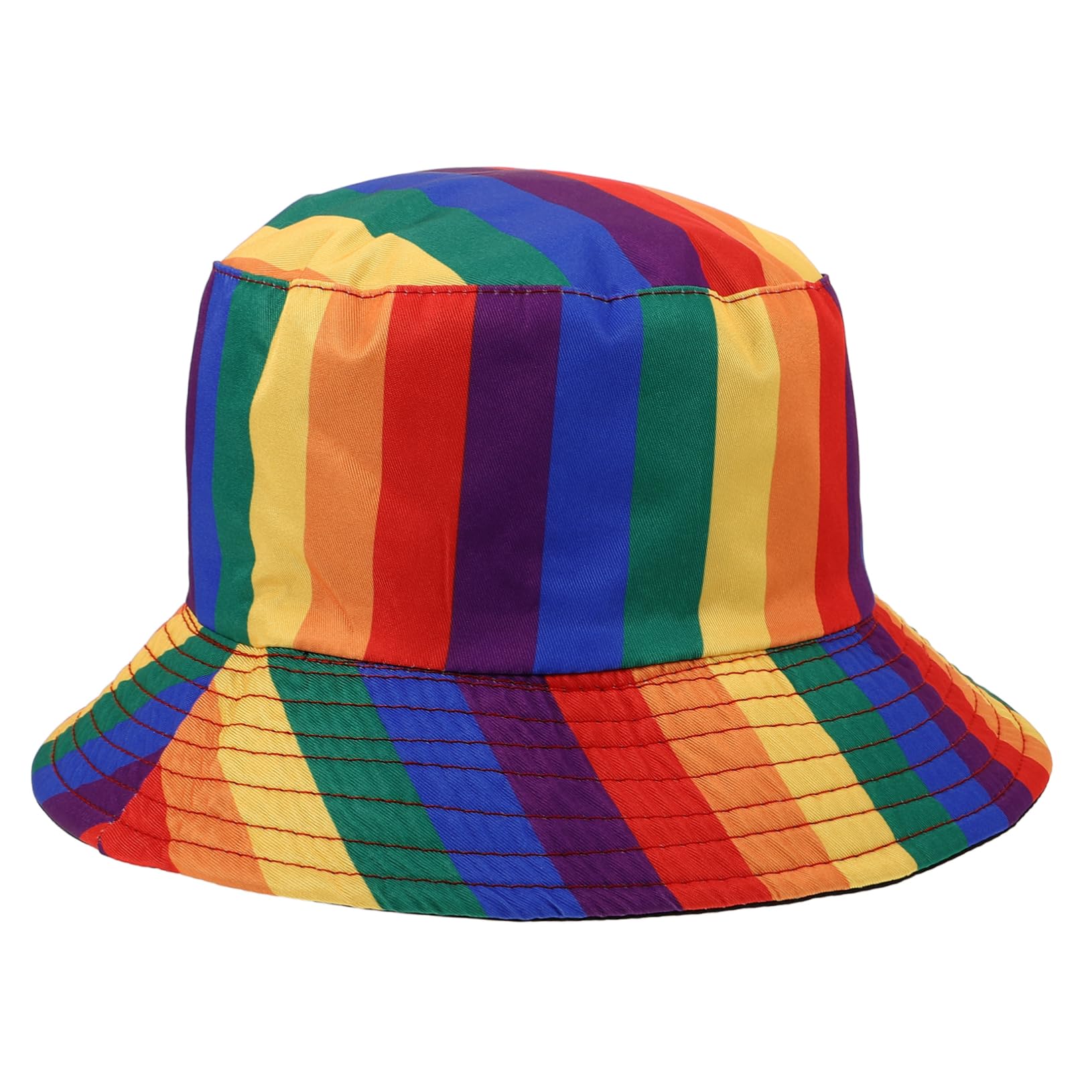 OKUMEYR Rainbow Fisherman Hat Breathable Sun Protection Outdoor Bucket Hat for Women Comfortable Lightweight Beach Party Accessory