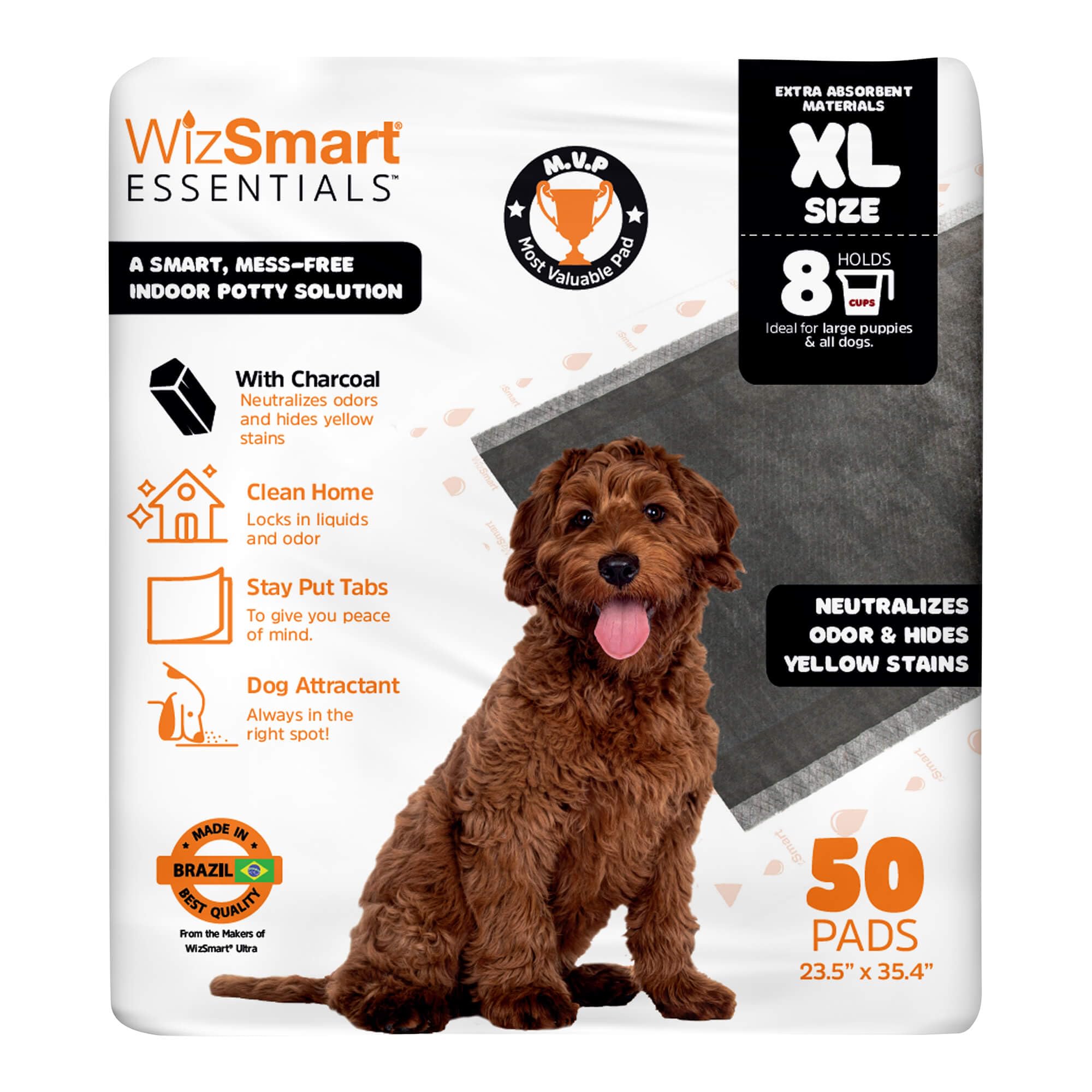 Empapadores WizSmart XL con carbón activo paquete de 50 unidades