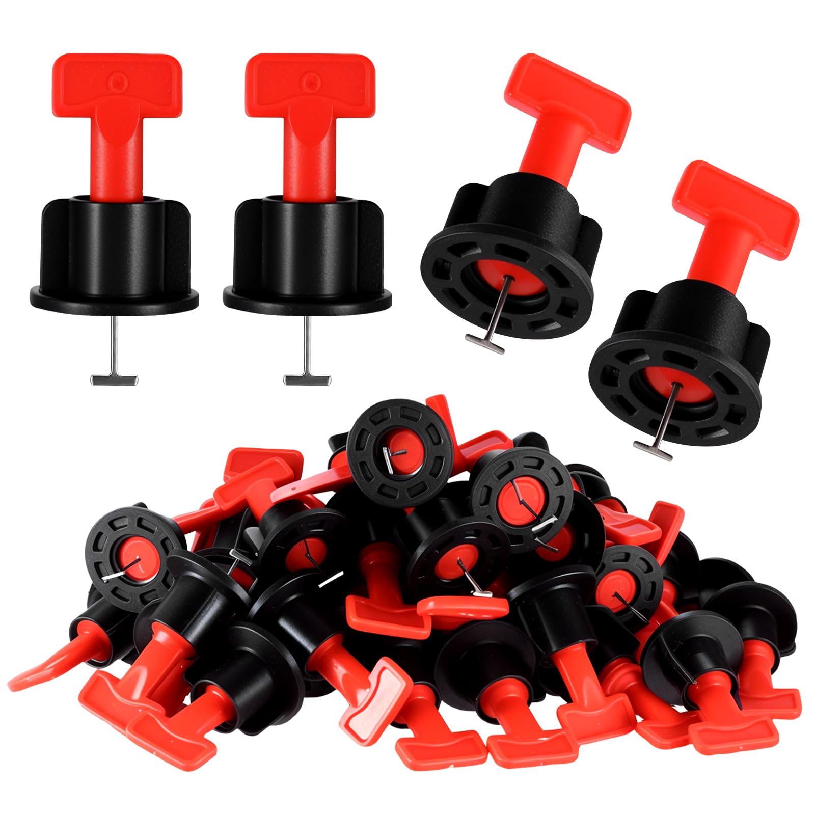 Aoyfuwell 100 Pcs Tile Leveling System Kit, Tile Levelling System Set including Tile Key