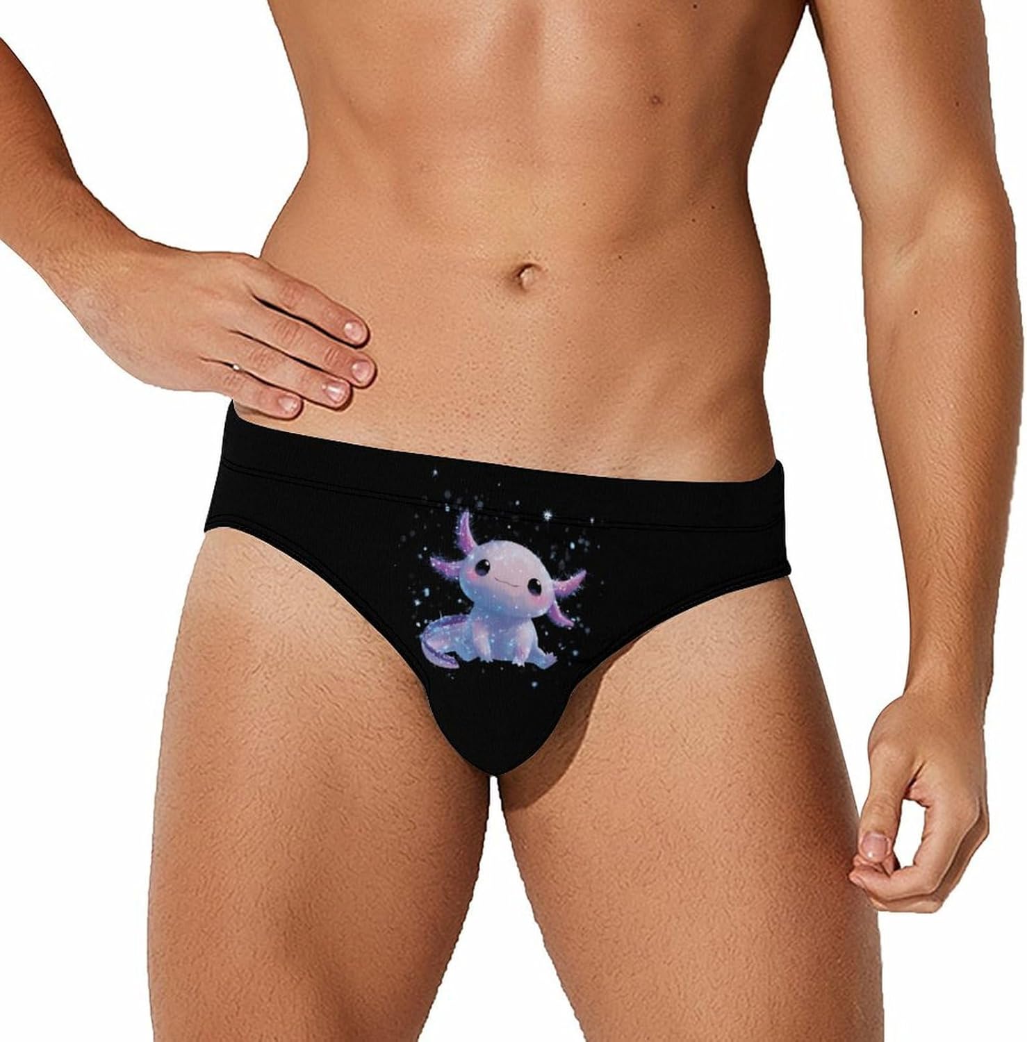Axolotl Galaxy Ice Snowy Men's Swimwear Bikini Swimming Briefs Stretchy Swimsuits Board Surf Shorts Trunks
