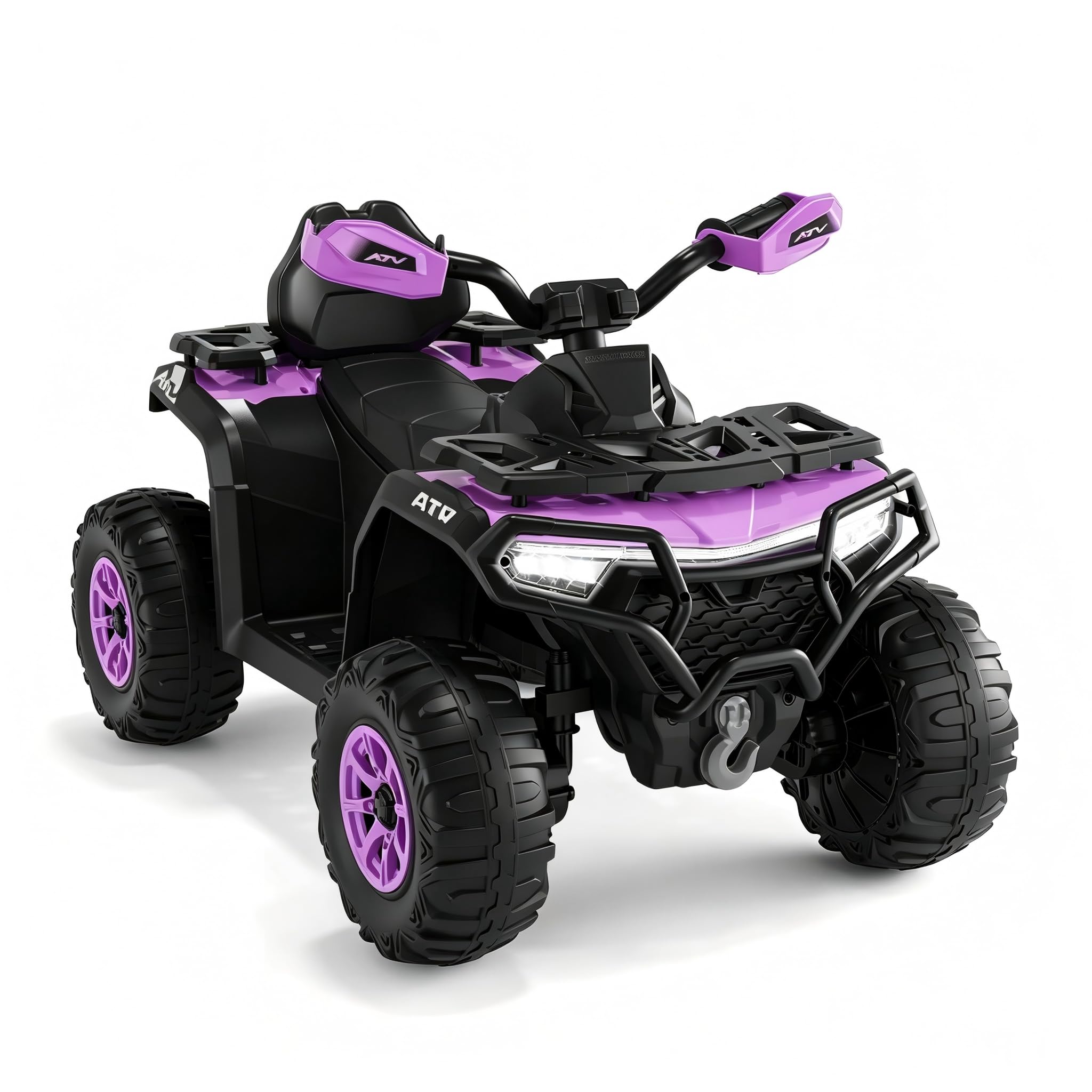 Quad électrique pour enfant 12 V ATV voiture électrique pour enfant avec 2 moteurs et télécommande, quad tout-terrain pour enfants à partir de 3 à 8 ans, charge jusqu'à 30 kg, avec musique
