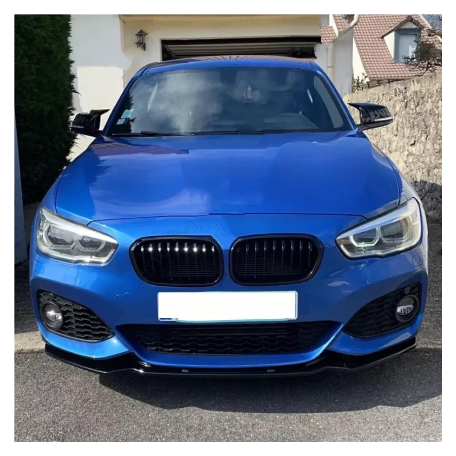 Lèvre De Pare-Chocs Avant pour BMW Série 1 F20 F21 118i 120i M135i M140i LCI 2015-2019 M-Pack Voiture Pare-Chocs Avant Lame Diffuseur Kit Carrosserie Spoiler Becquets Avant(Gloss Black)